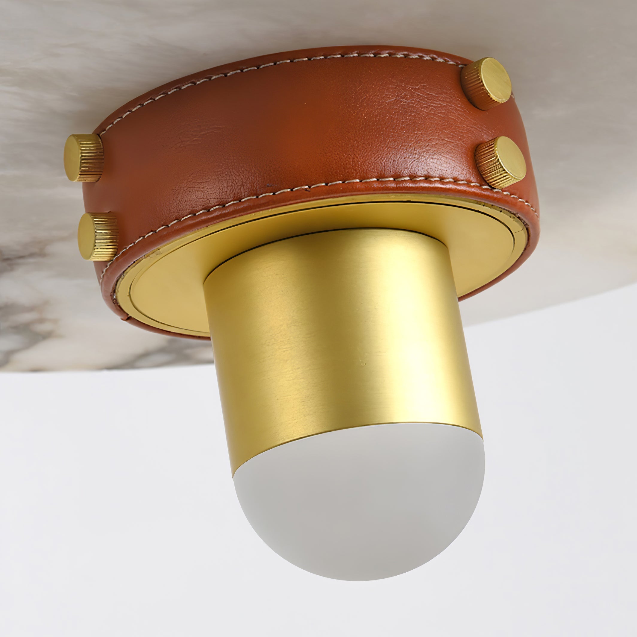 Jutta Pendant Lamp Marble Leather Fusion - Letslighting