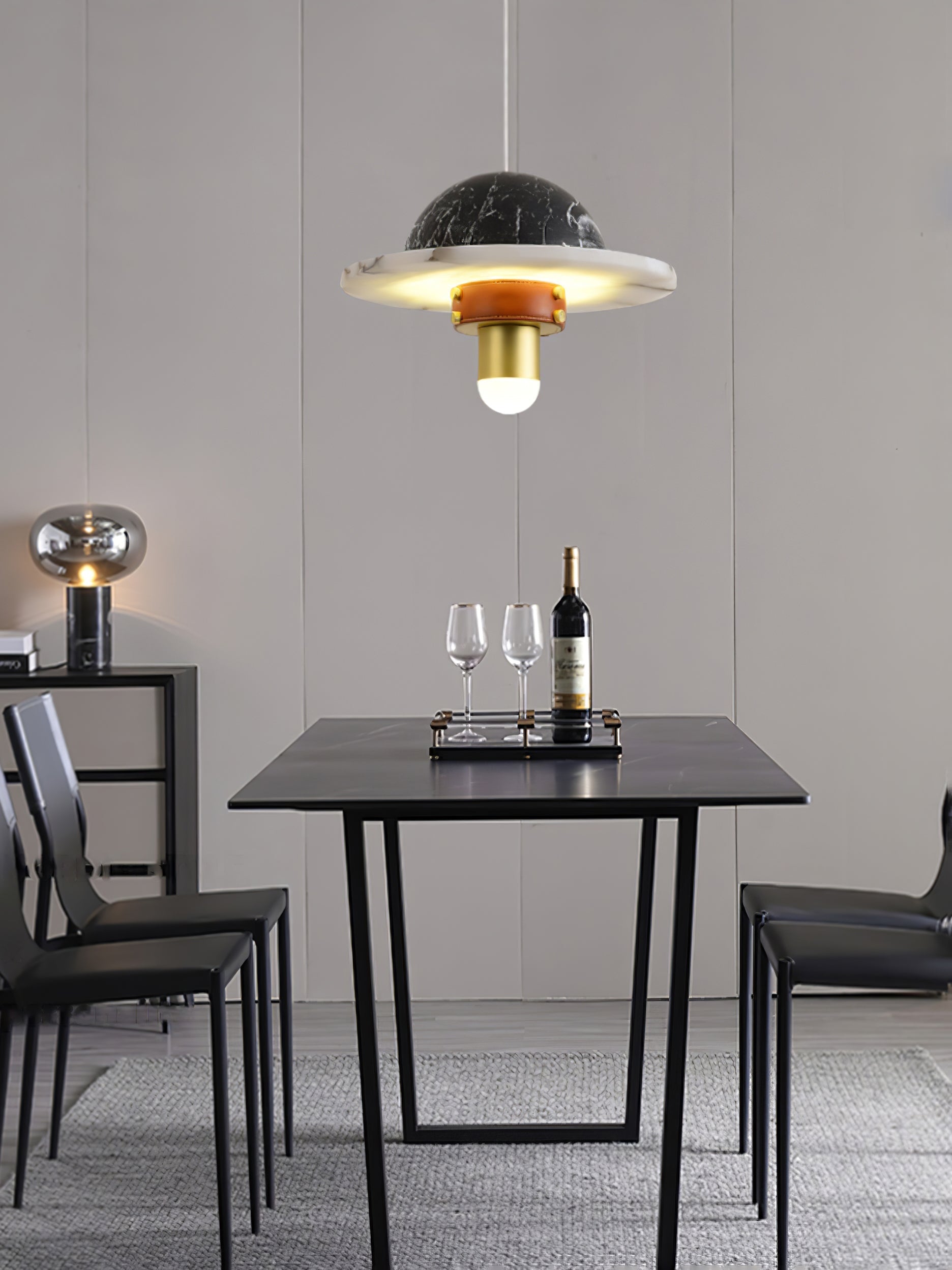 Jutta Pendant Lamp Marble Leather Fusion - Letslighting