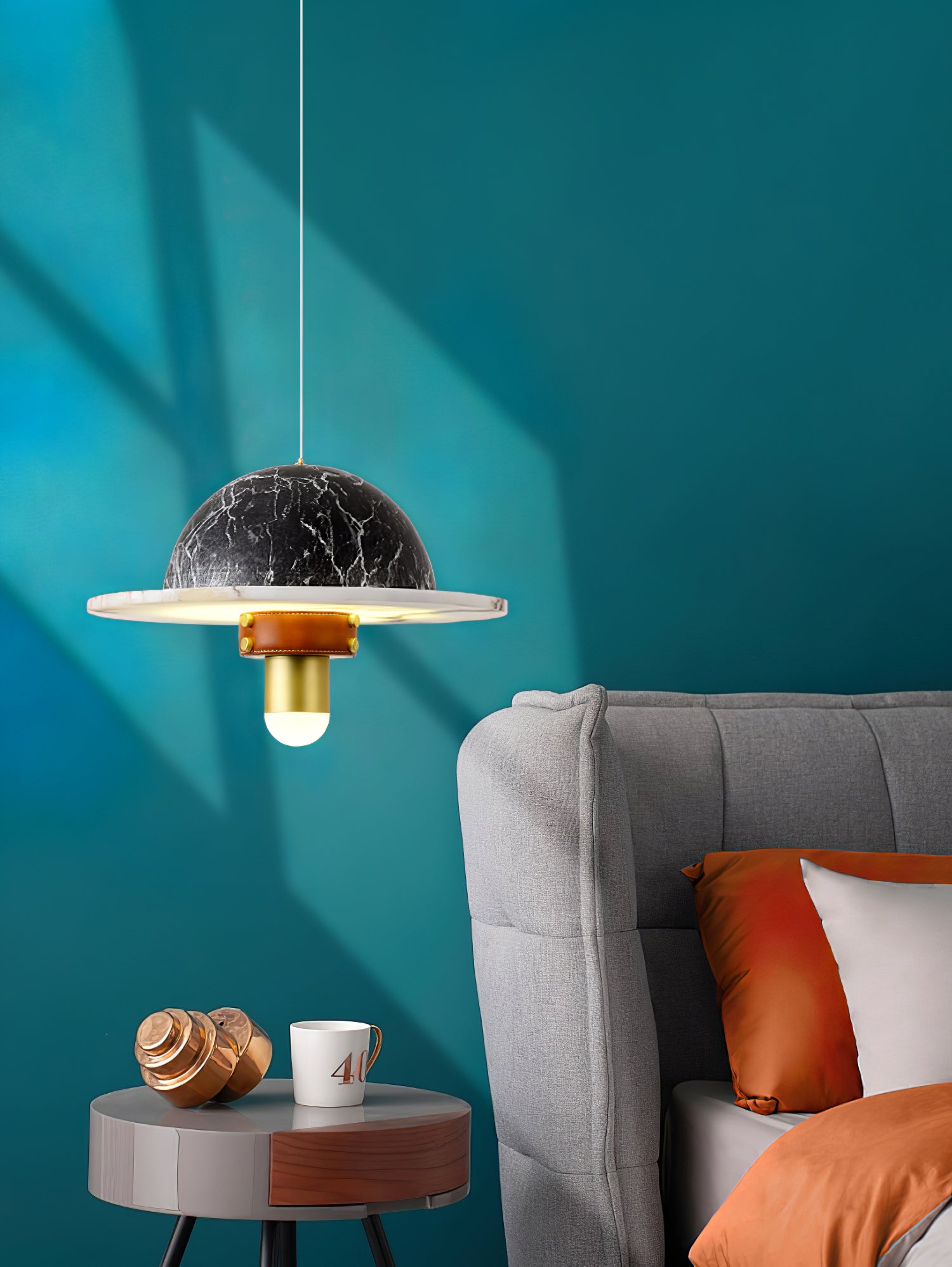 Jutta Pendant Lamp Marble Leather Fusion - Letslighting