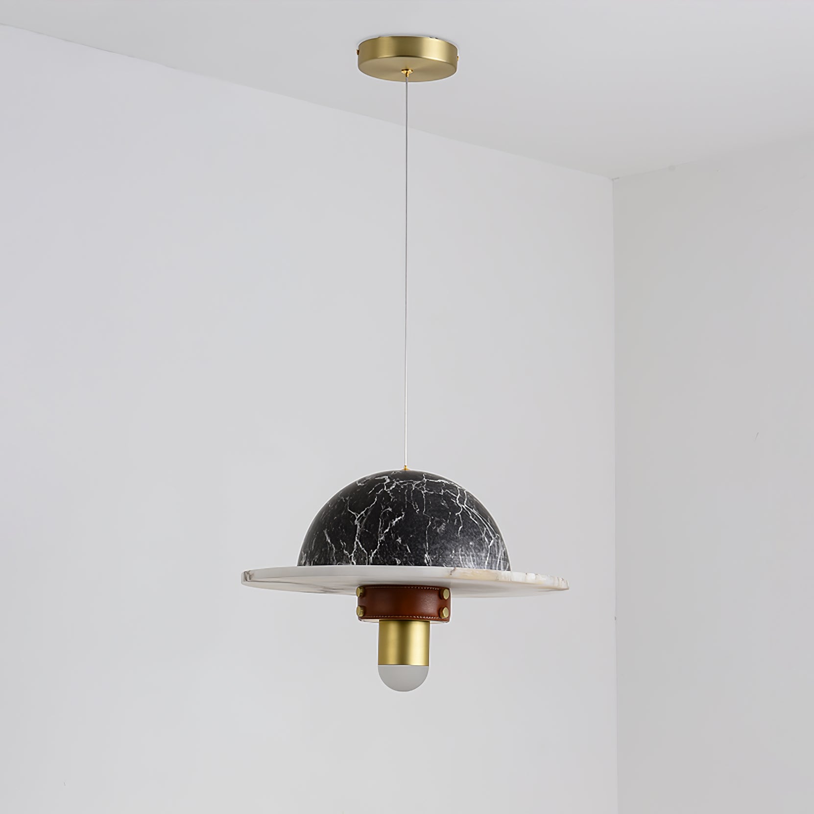 Jutta Pendant Lamp Marble Leather Fusion - Letslighting