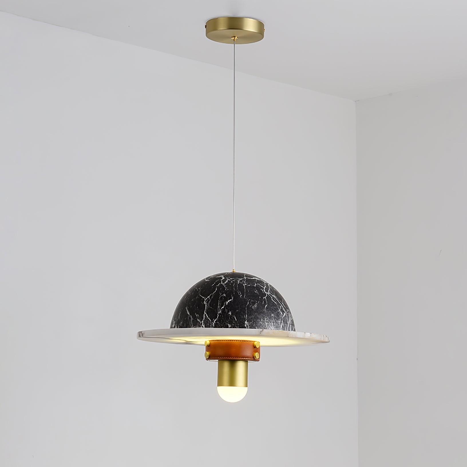 Jutta Pendant Lamp Marble Leather Fusion - Letslighting