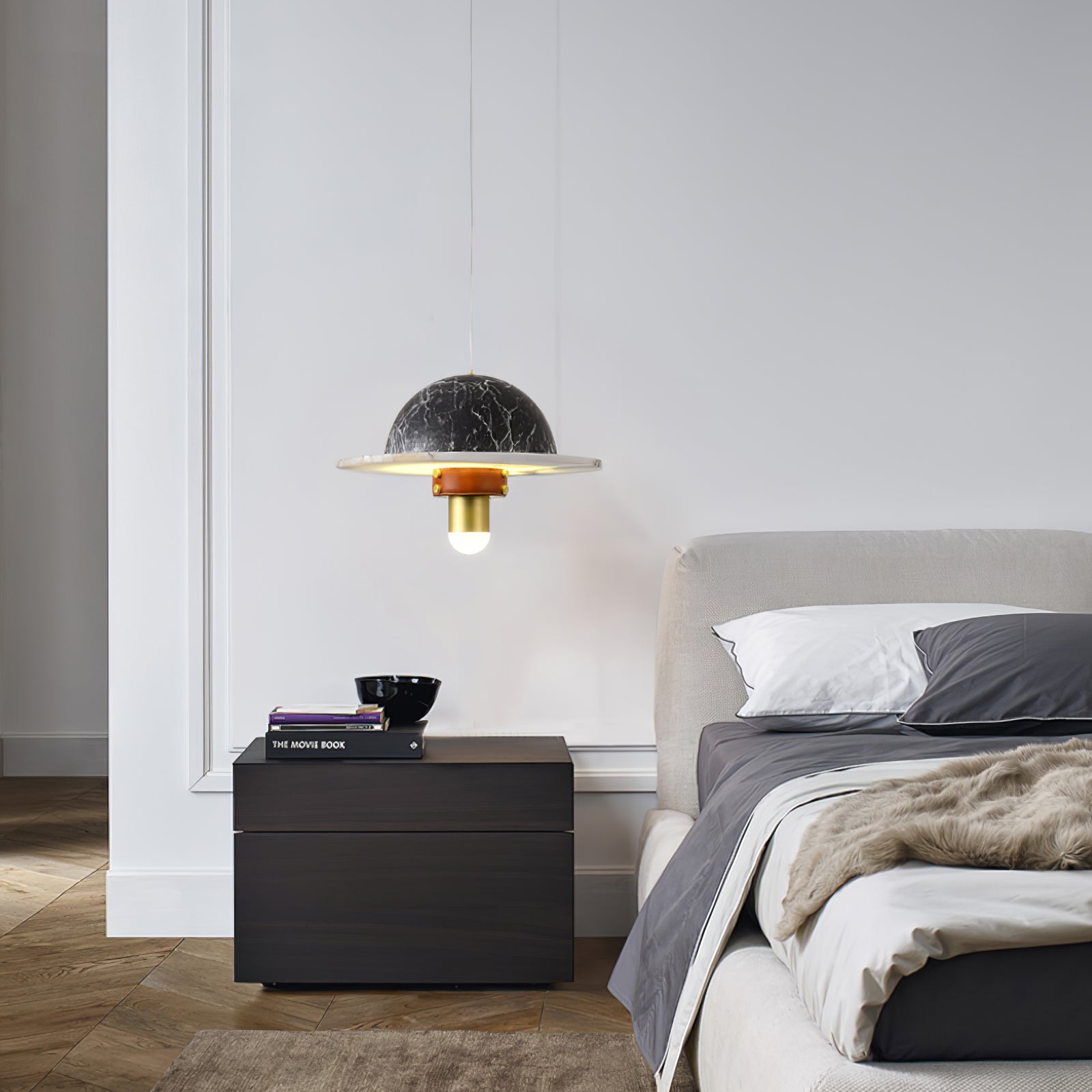 Jutta Pendant Lamp Marble Leather Fusion - Letslighting