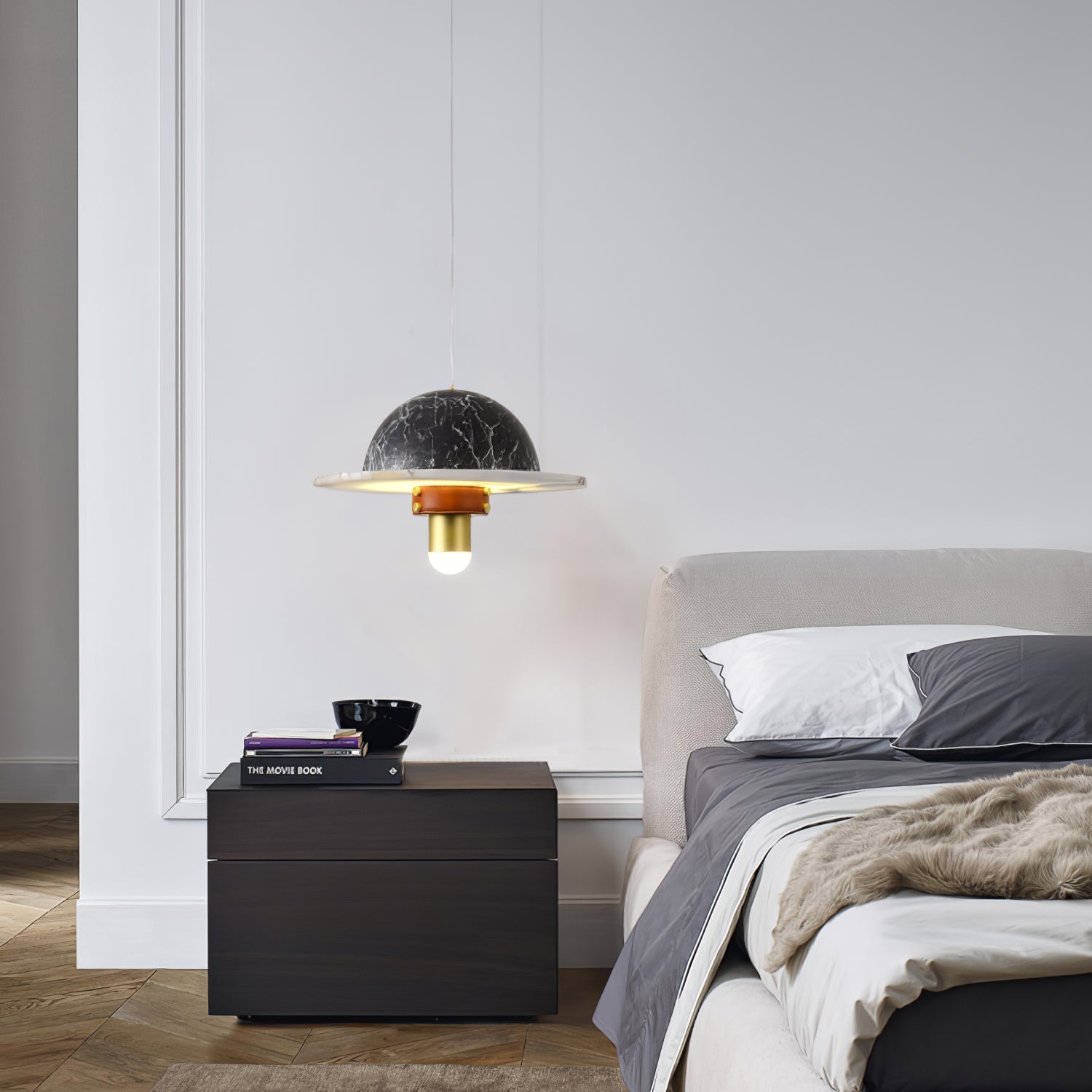 Jutta Pendant Lamp Marble Leather Fusion - Letslighting