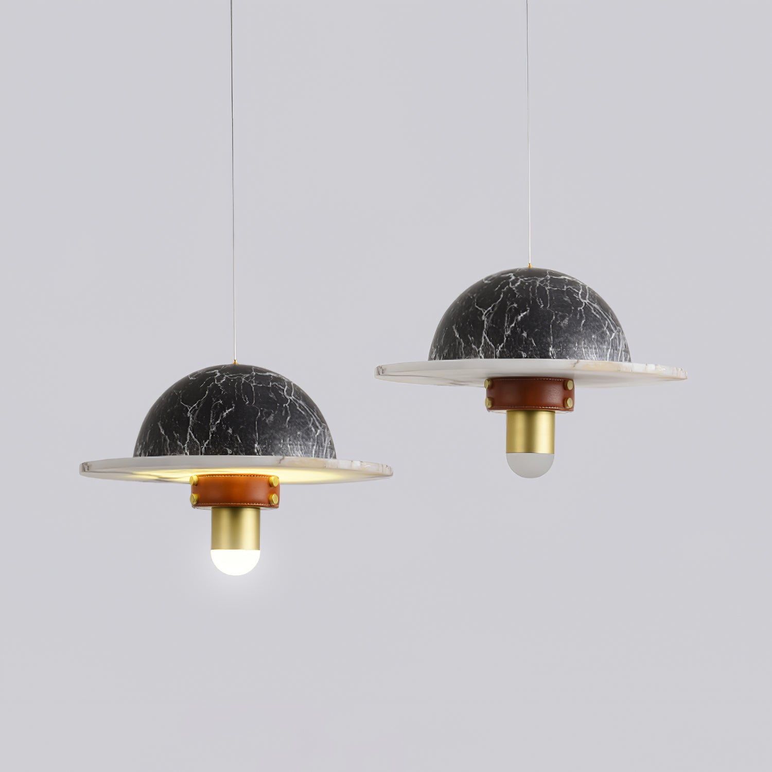 Jutta Pendant Lamp Marble Leather Fusion - Letslighting
