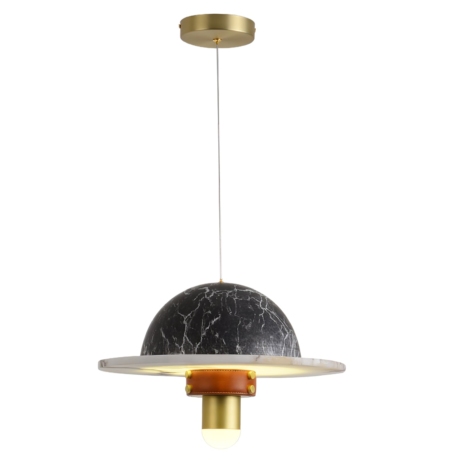 Jutta Pendant Lamp Marble Leather Fusion - Letslighting