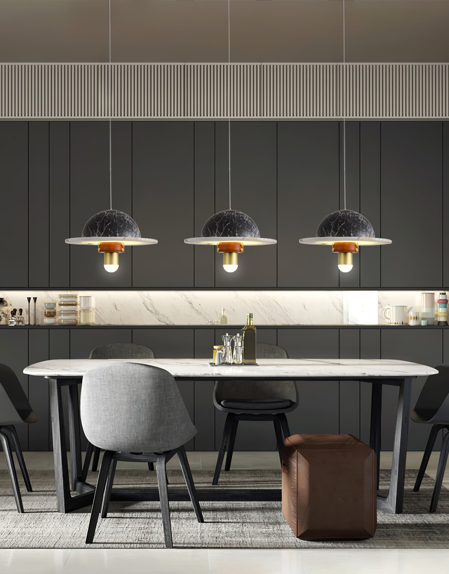 Jutta Pendant Lamp Marble Leather Fusion - Letslighting