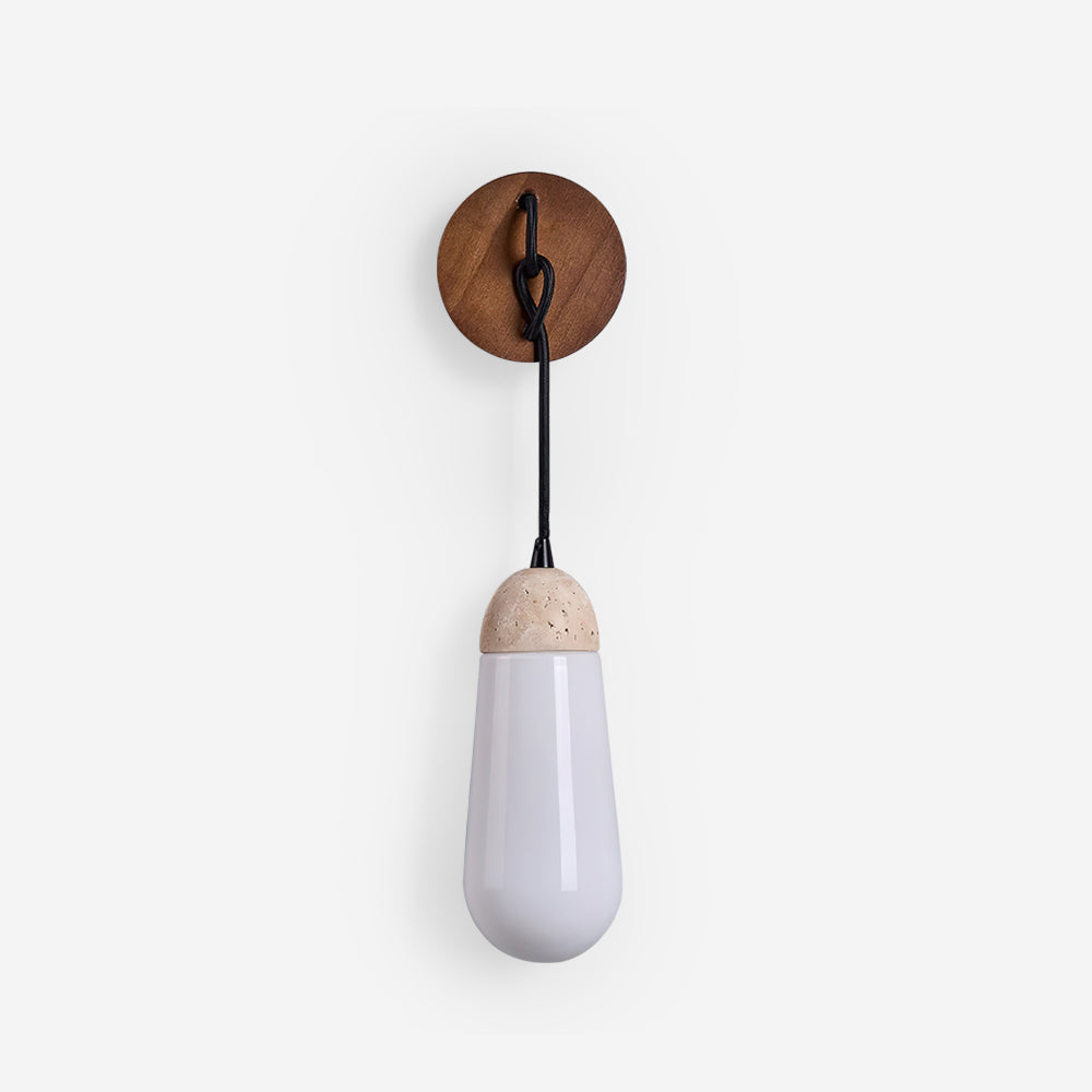 Ritta Wall Lamp Travertine Teardrop-shaped - Letslighting