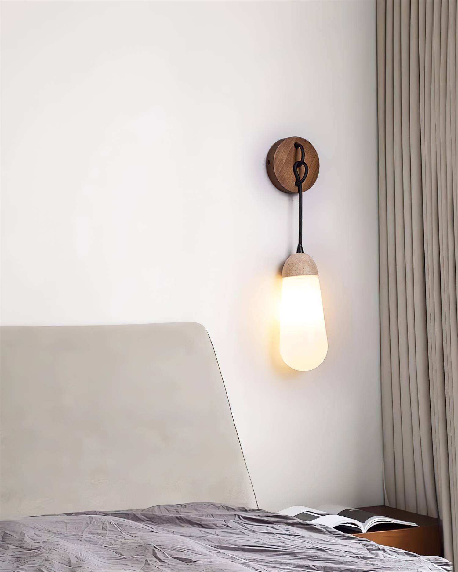 Ritta Wall Lamp Travertine Teardrop-shaped - Letslighting