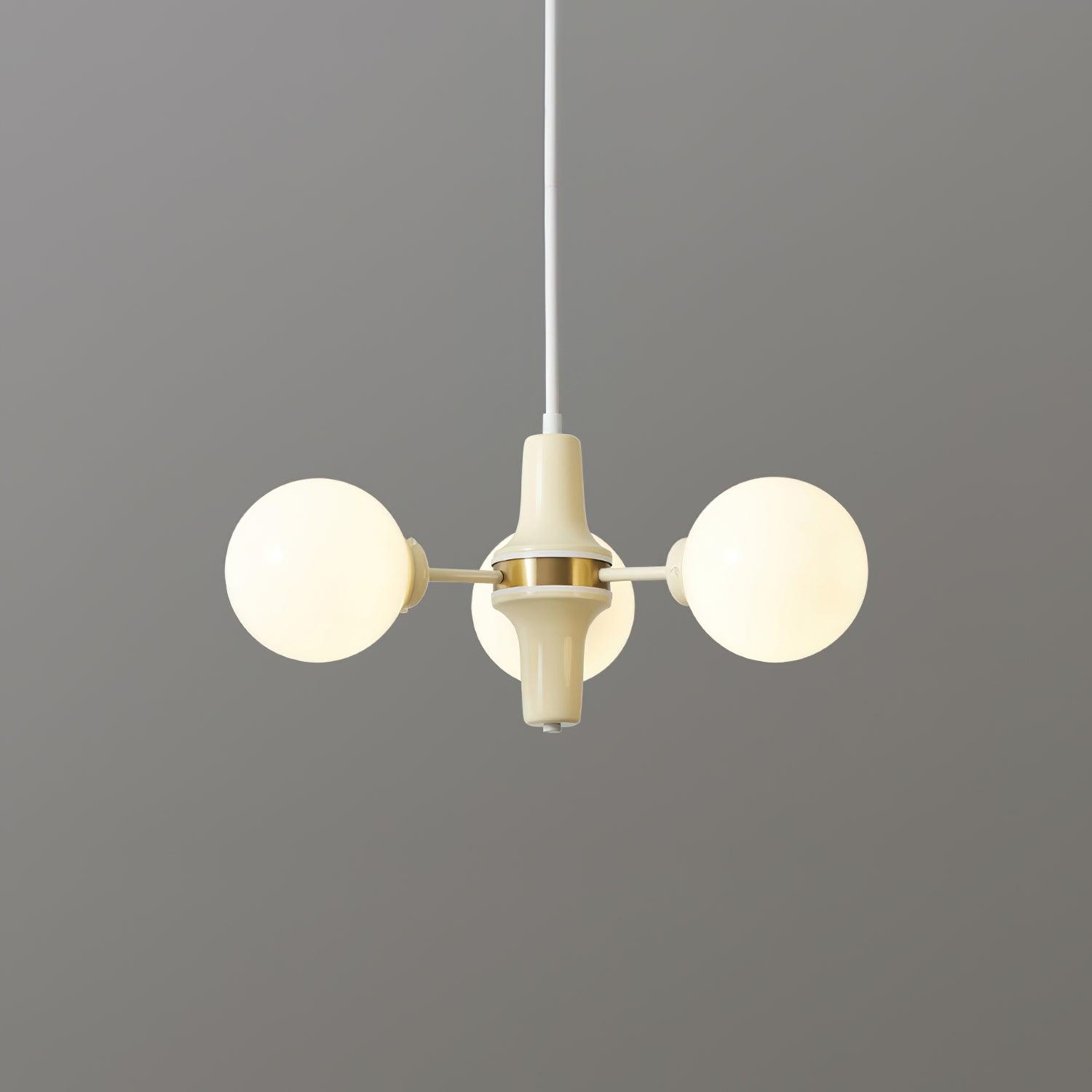 Aira Glass Chandelier Cream Hue - Letslighting
