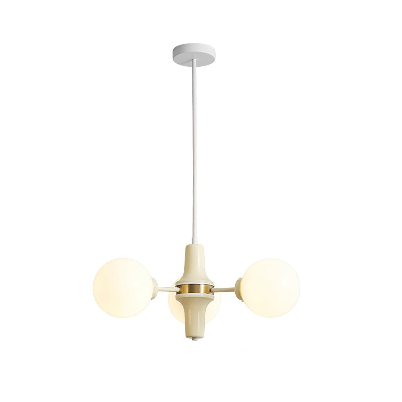 Aira Glass Chandelier Cream Hue - Letslighting