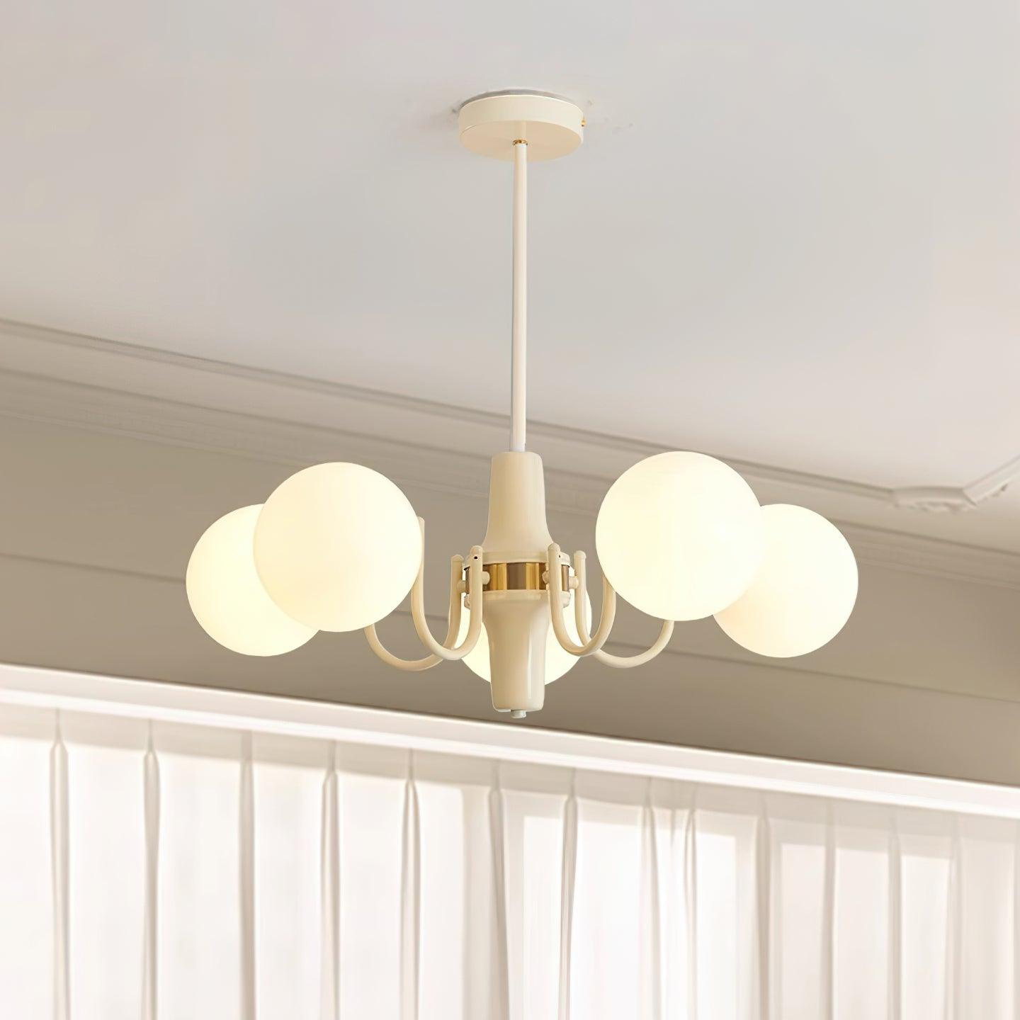 Aira Glass Chandelier Cream Hue - Letslighting