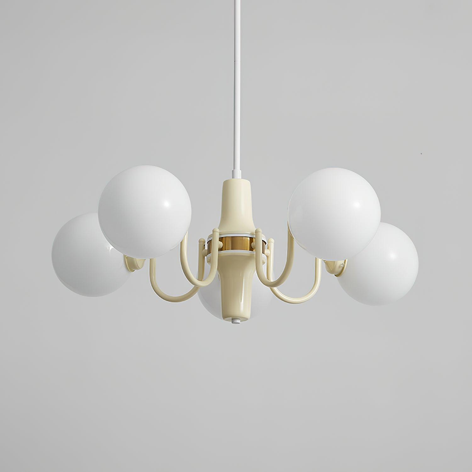 Aira Glass Chandelier Cream Hue - Letslighting
