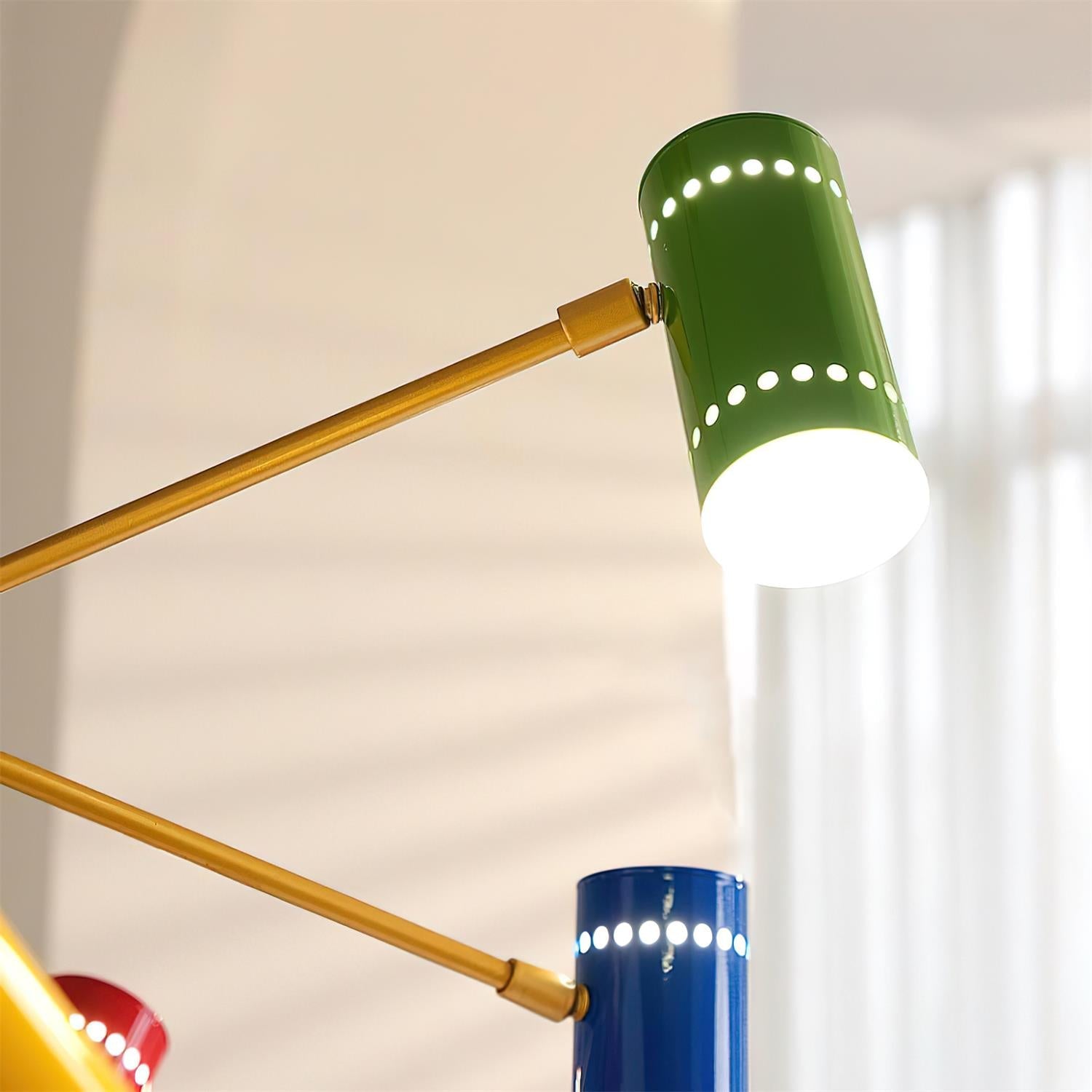 Kaleido Chandelier with Colorful Spoke Accents - Letslighting