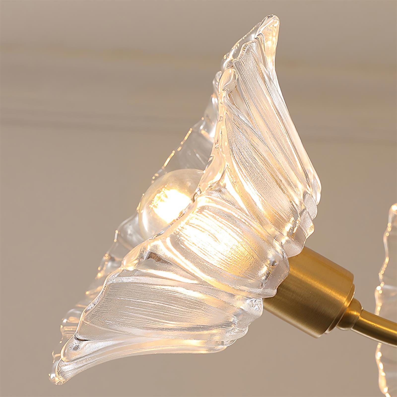 Lustra Chandelier Flower Glass with Brass Finish - Letslighting