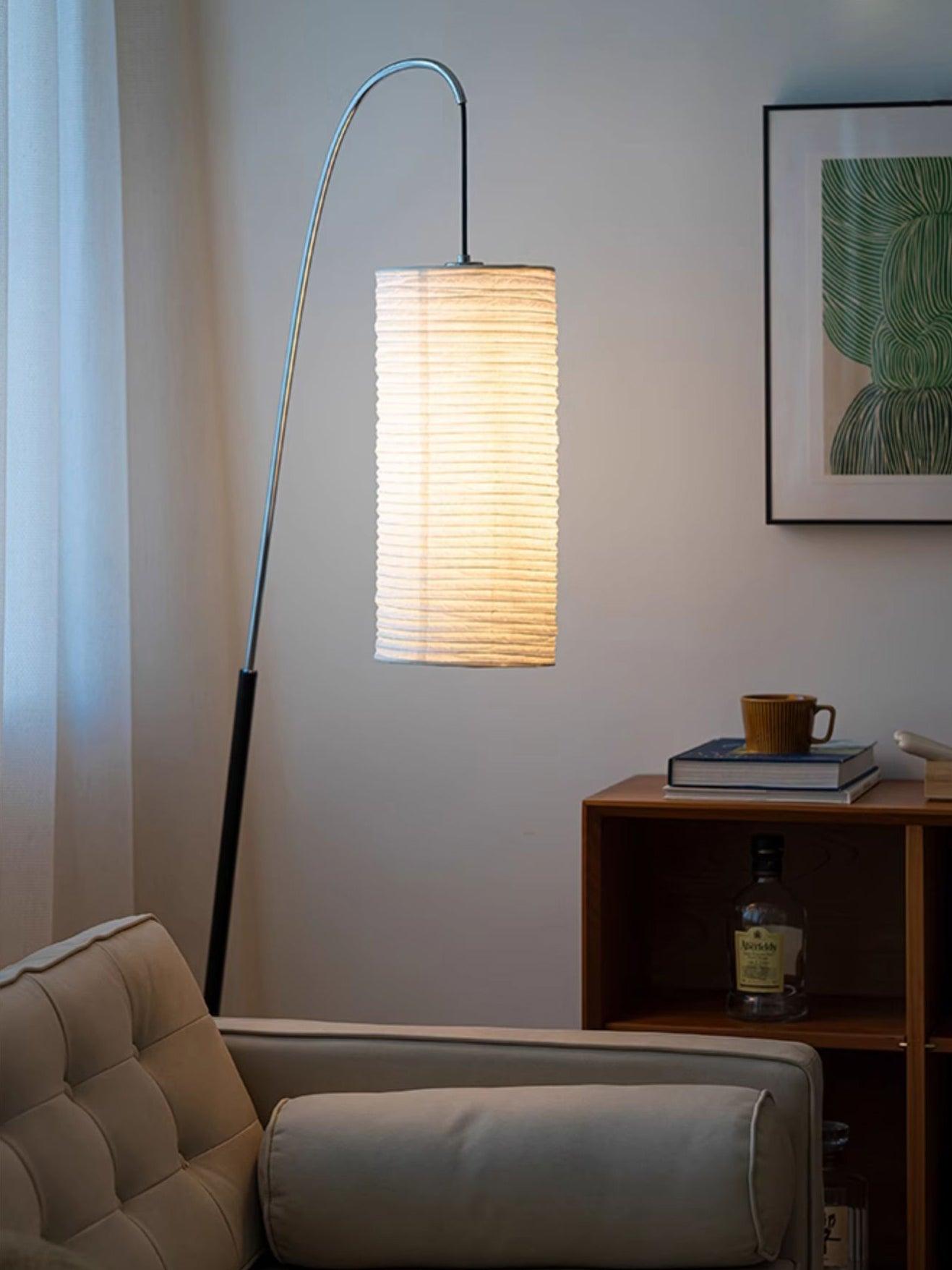 Crescent Contemporary Paper Floor Lamp - Letslighting