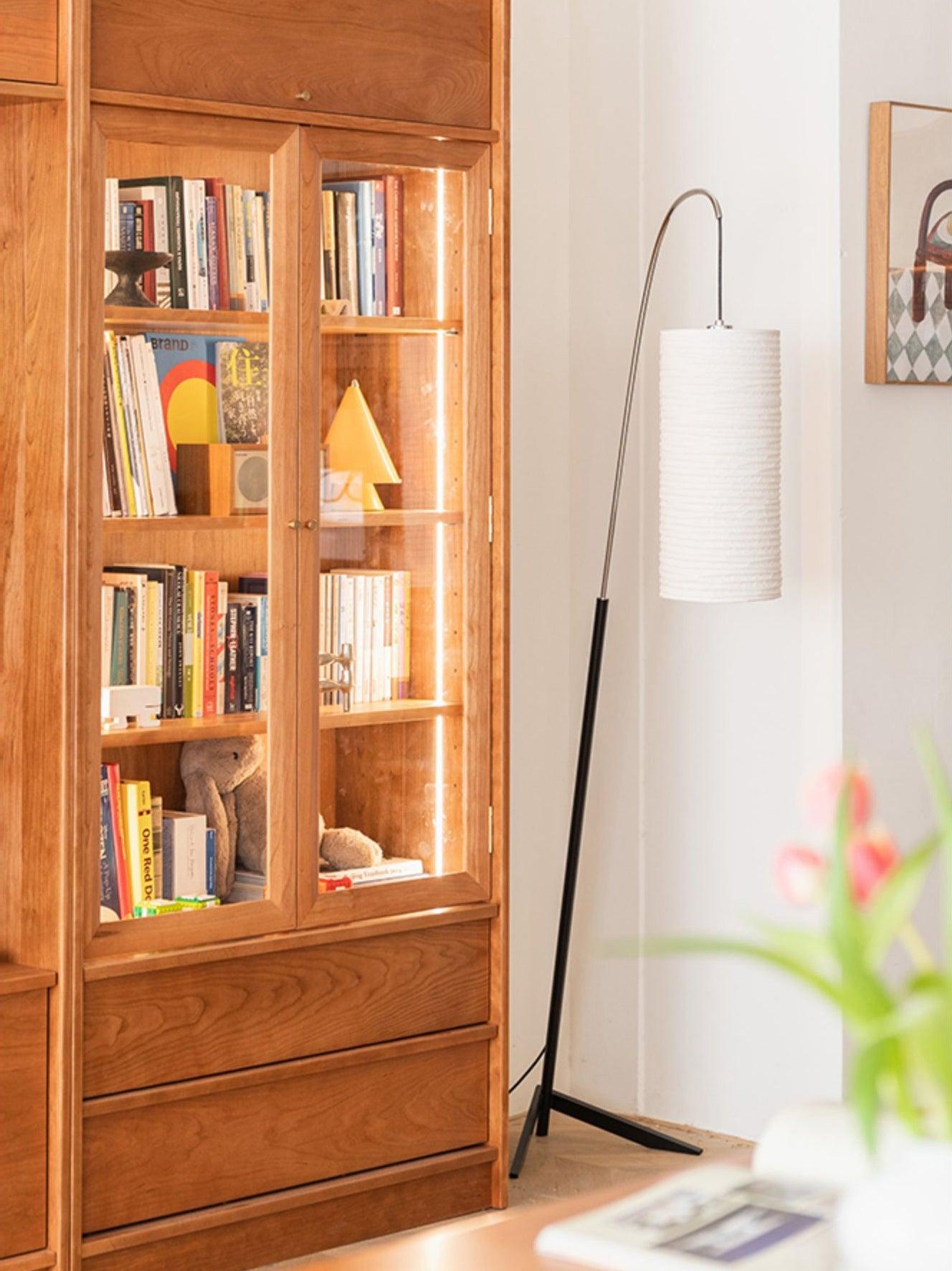 Crescent Contemporary Paper Floor Lamp - Letslighting