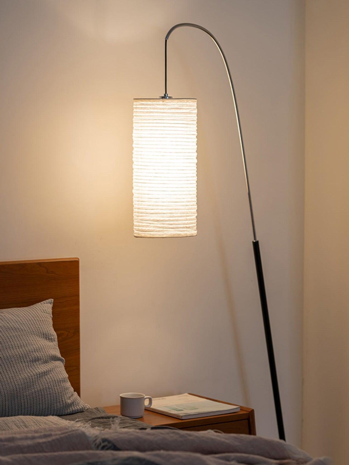Crescent Contemporary Paper Floor Lamp - Letslighting