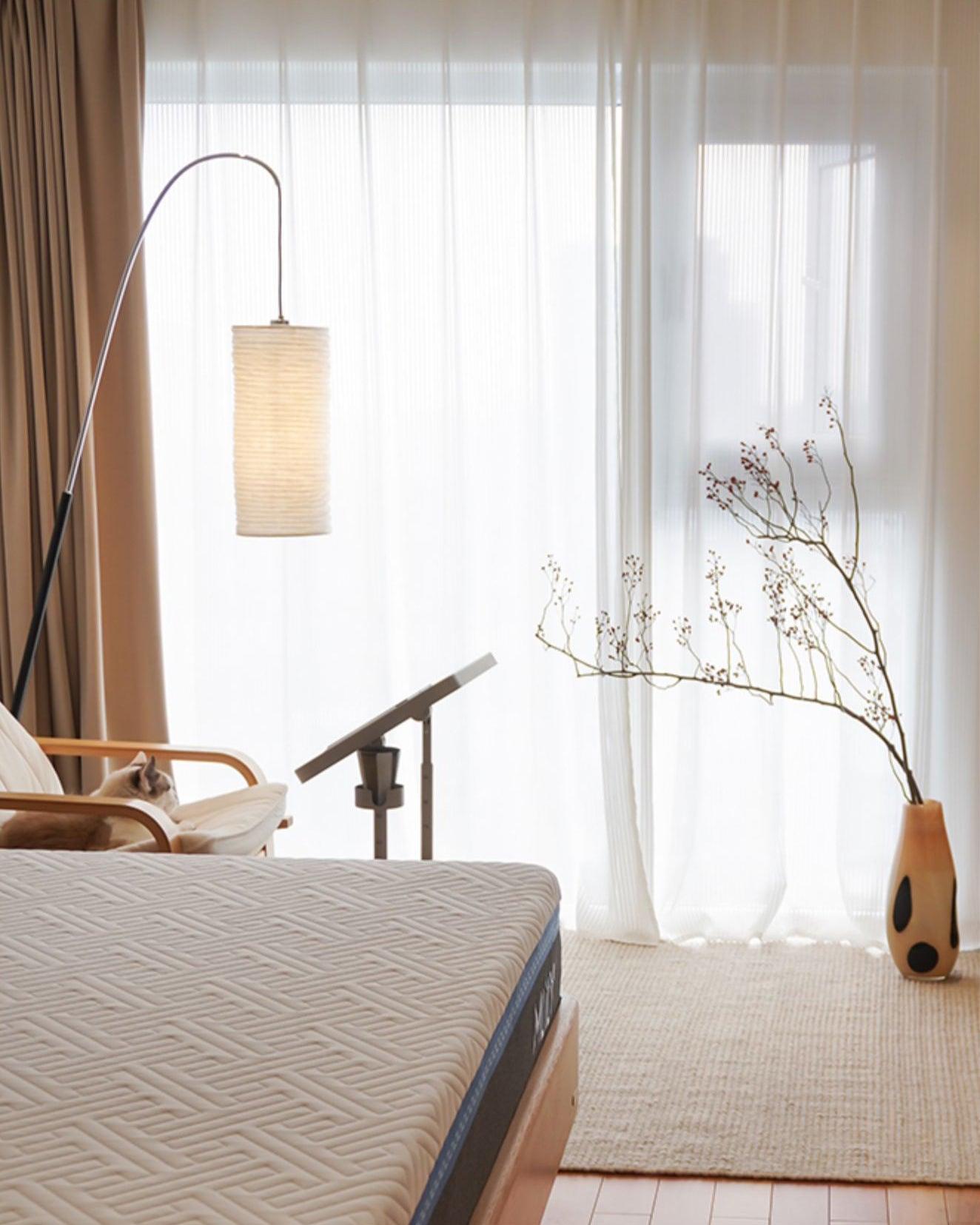 Crescent Contemporary Paper Floor Lamp - Letslighting