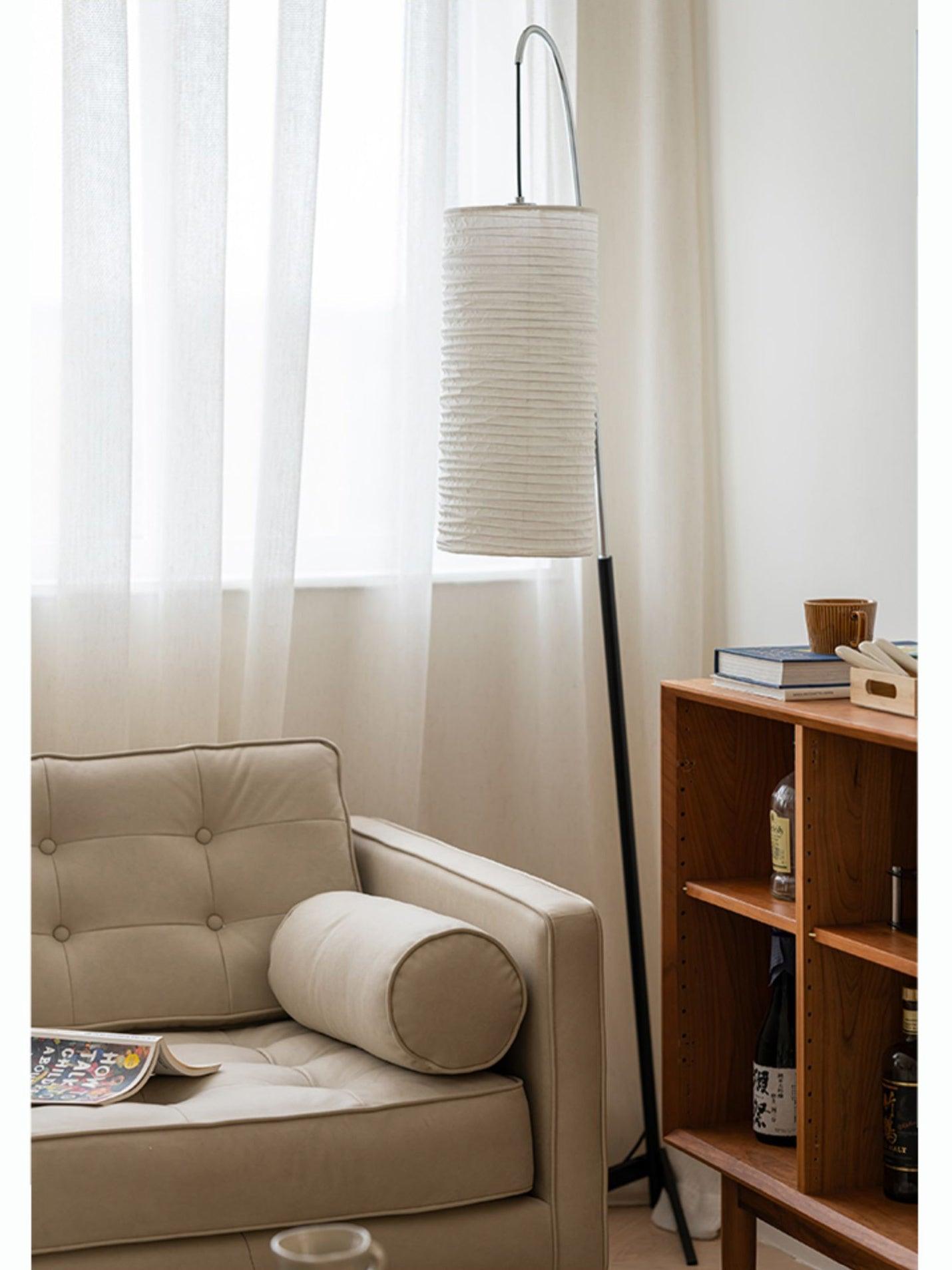 Crescent Contemporary Paper Floor Lamp - Letslighting
