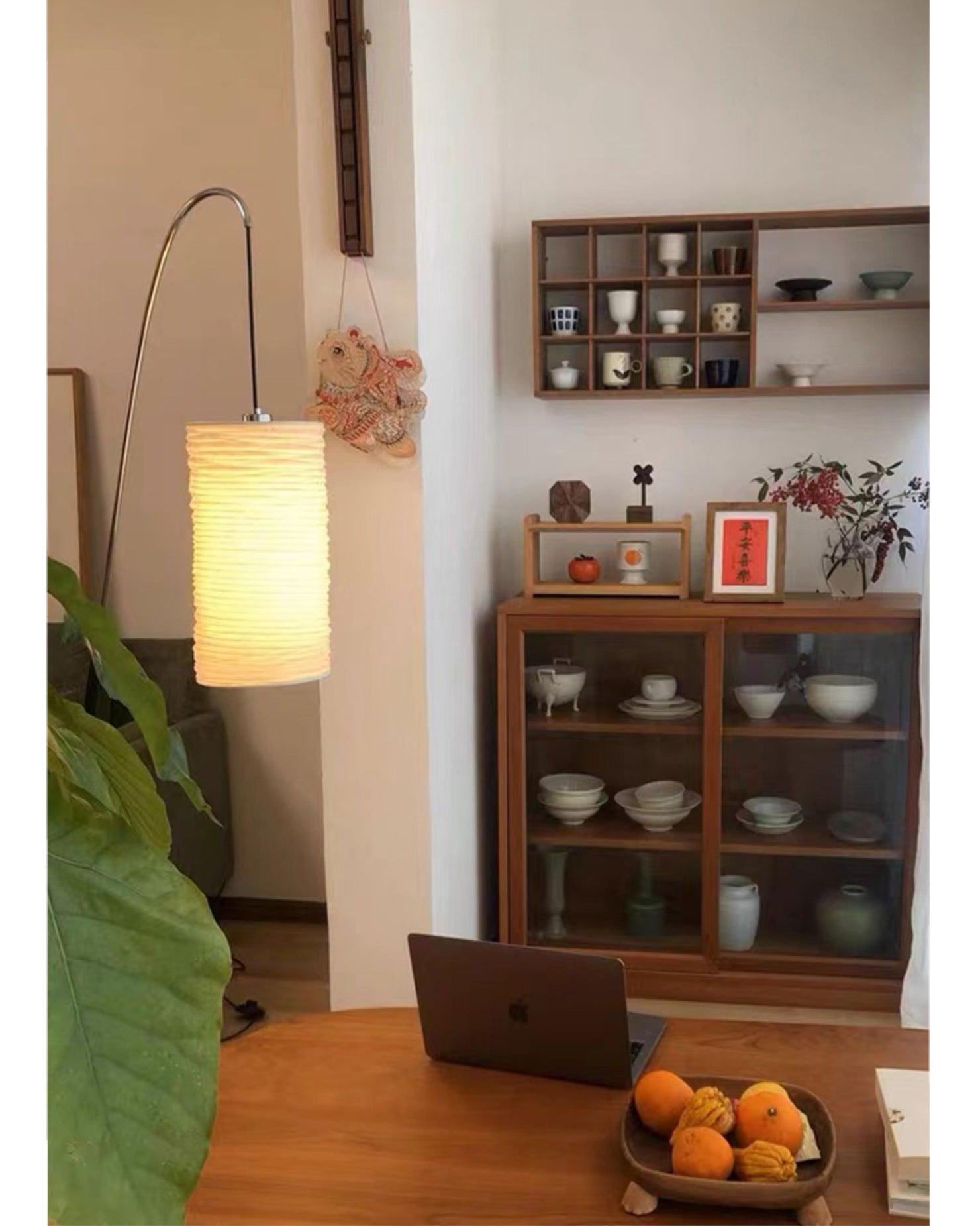 Crescent Contemporary Paper Floor Lamp - Letslighting