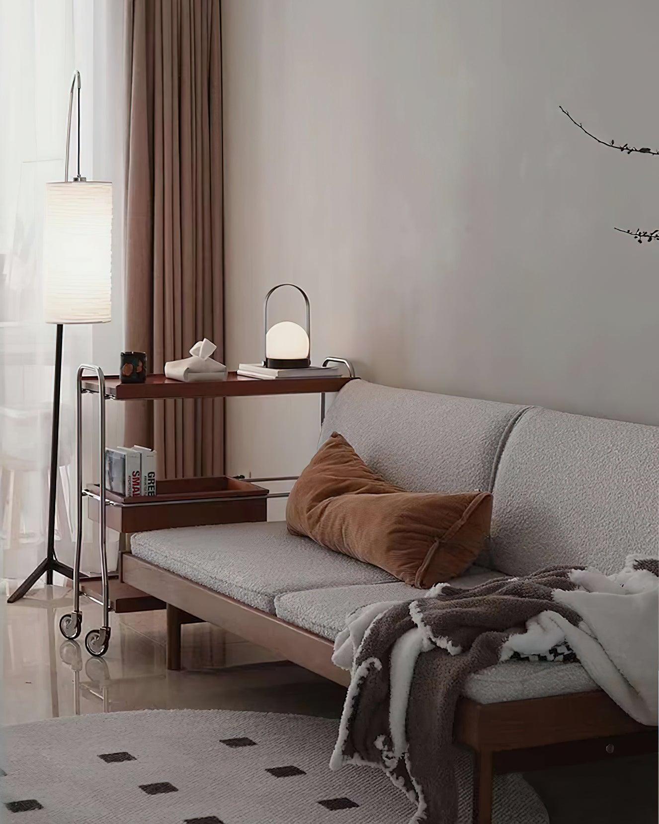 Crescent Contemporary Paper Floor Lamp - Letslighting