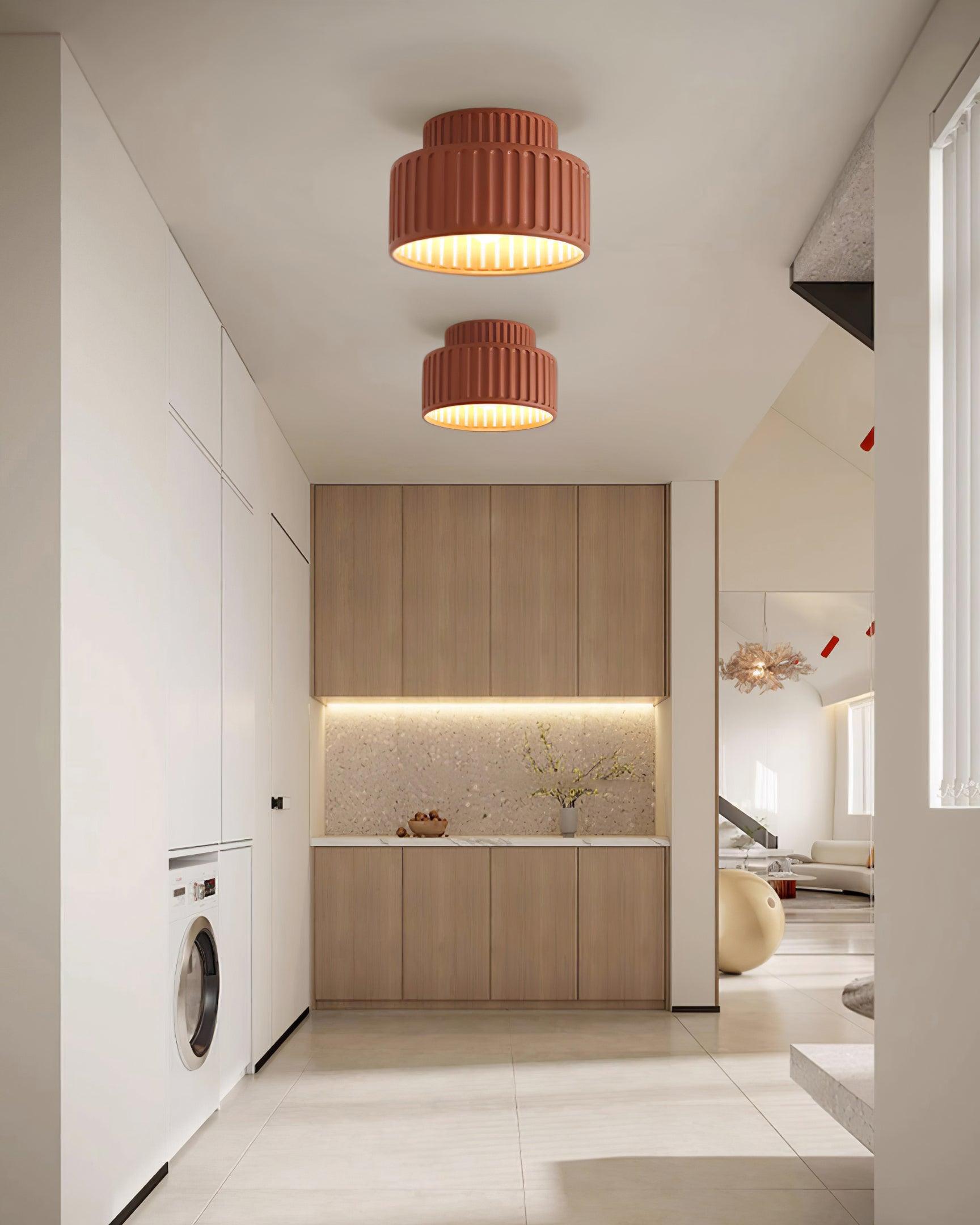 Terrena Ribbed Ceiling Light - Letslighting