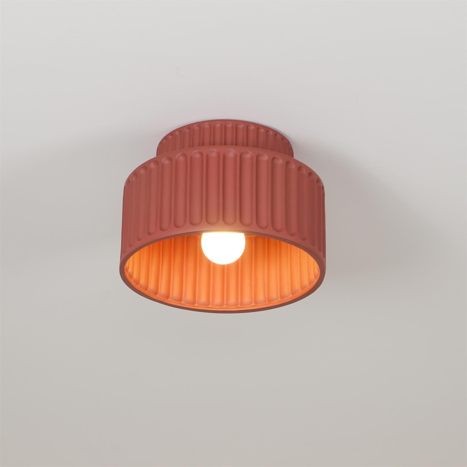 Terrena Ribbed Ceiling Light - Letslighting