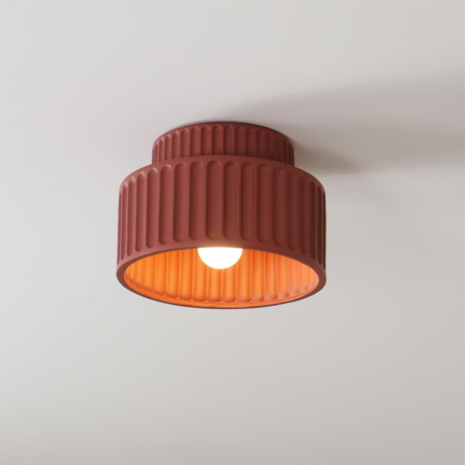 Terrena Ribbed Ceiling Light - Letslighting