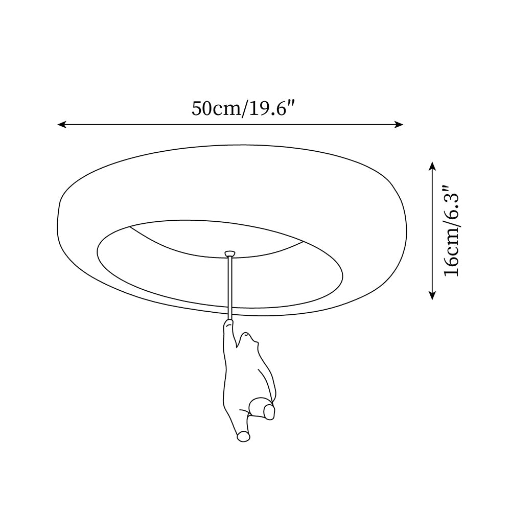 Aria Little Bear Ceiling Light - Letslighting