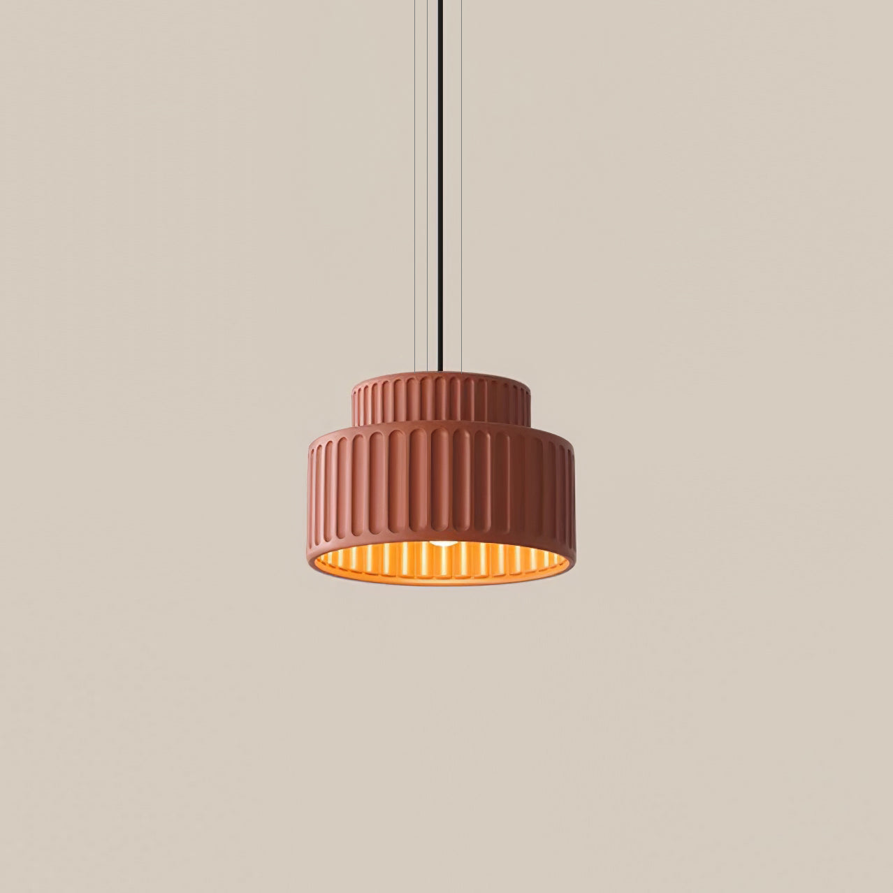 Terrena Ribbed Pendant Light - Letslighting