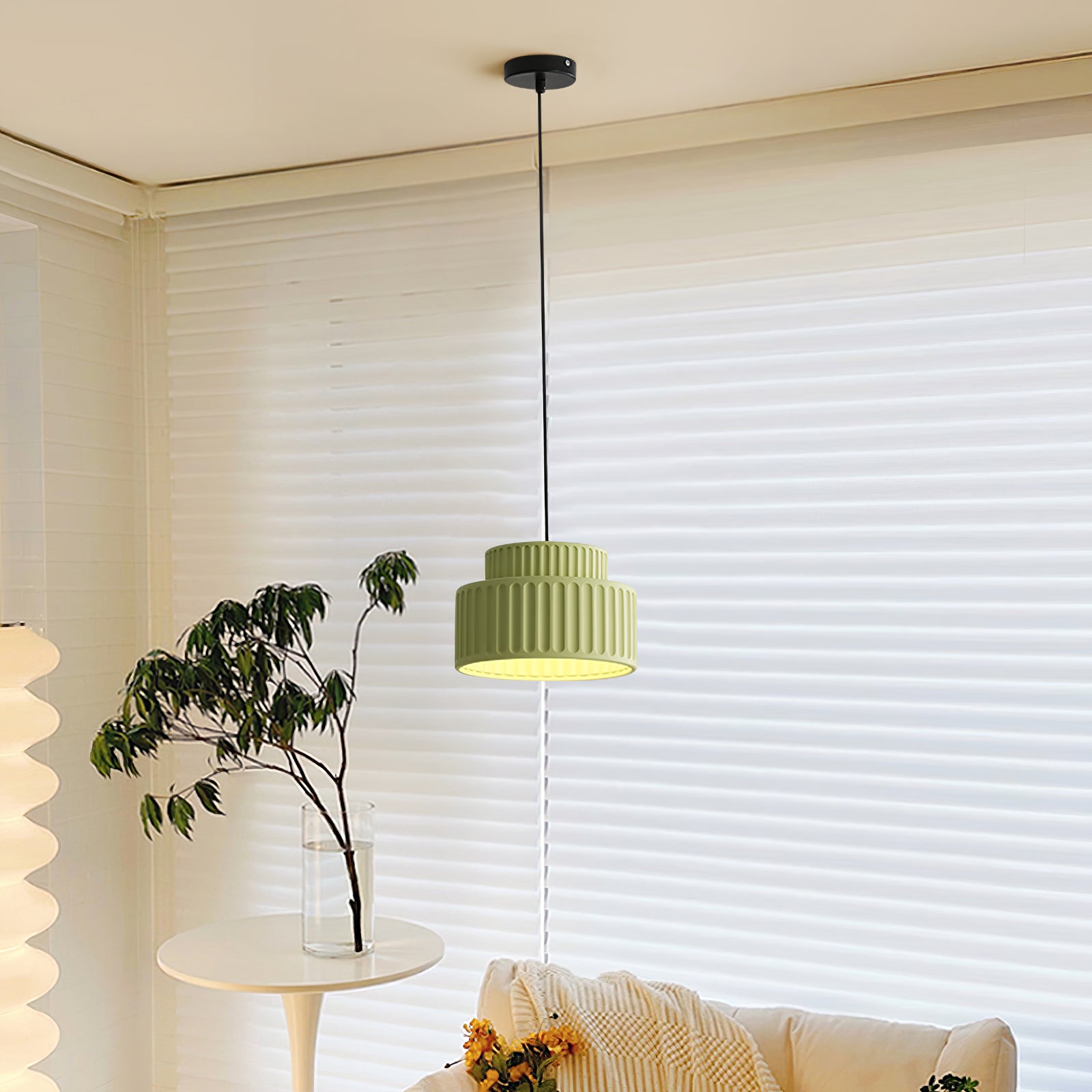 Terrena Ribbed Pendant Light - Letslighting