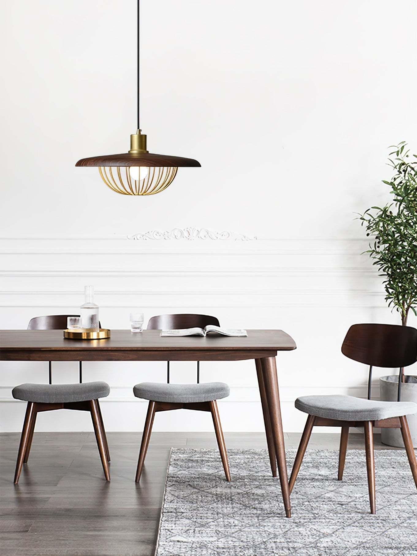 Elanora Wood Retro Vintage Pendant Lamp - Letslighting