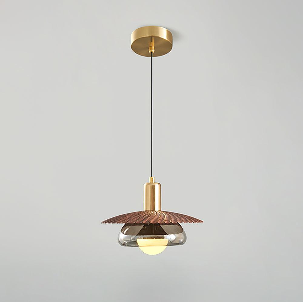 Elysor Brass and Glass Pendant Lamp - Letslighting