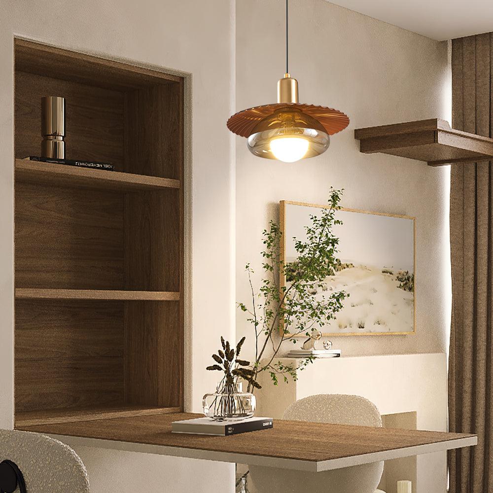 Elysor Brass and Glass Pendant Lamp - Letslighting