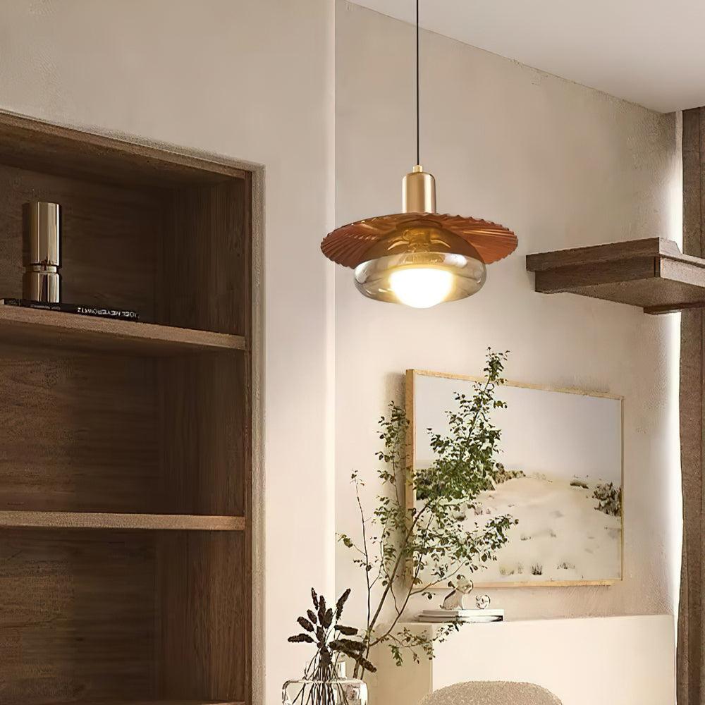 Elysor Brass and Glass Pendant Lamp - Letslighting