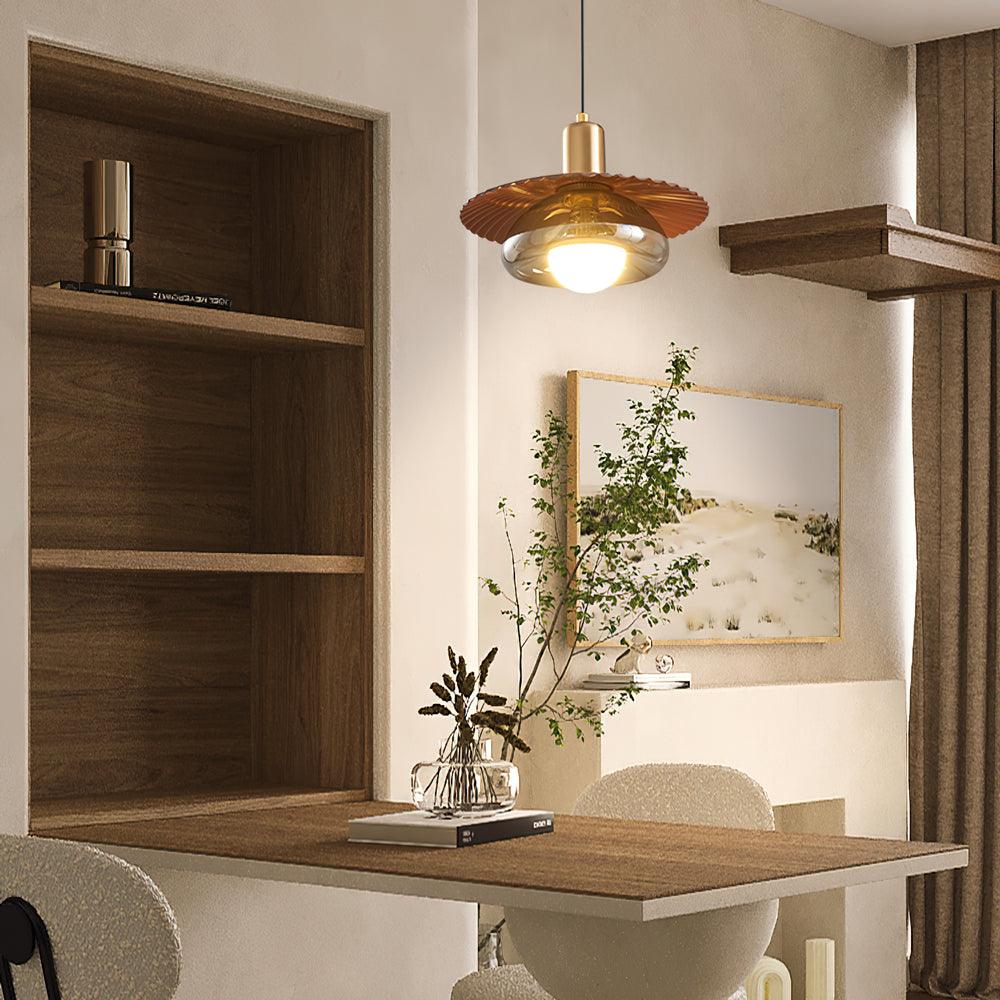 Elysor Brass and Glass Pendant Lamp - Letslighting