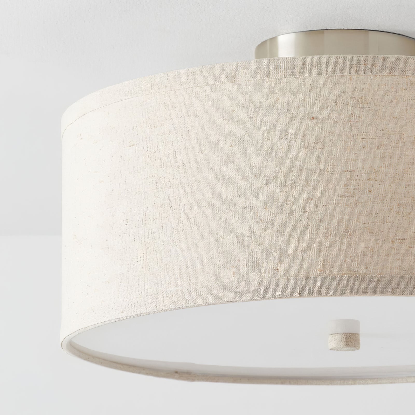 Lustra Ceiling Light Linen Shade Simple Elegant - Letslighting