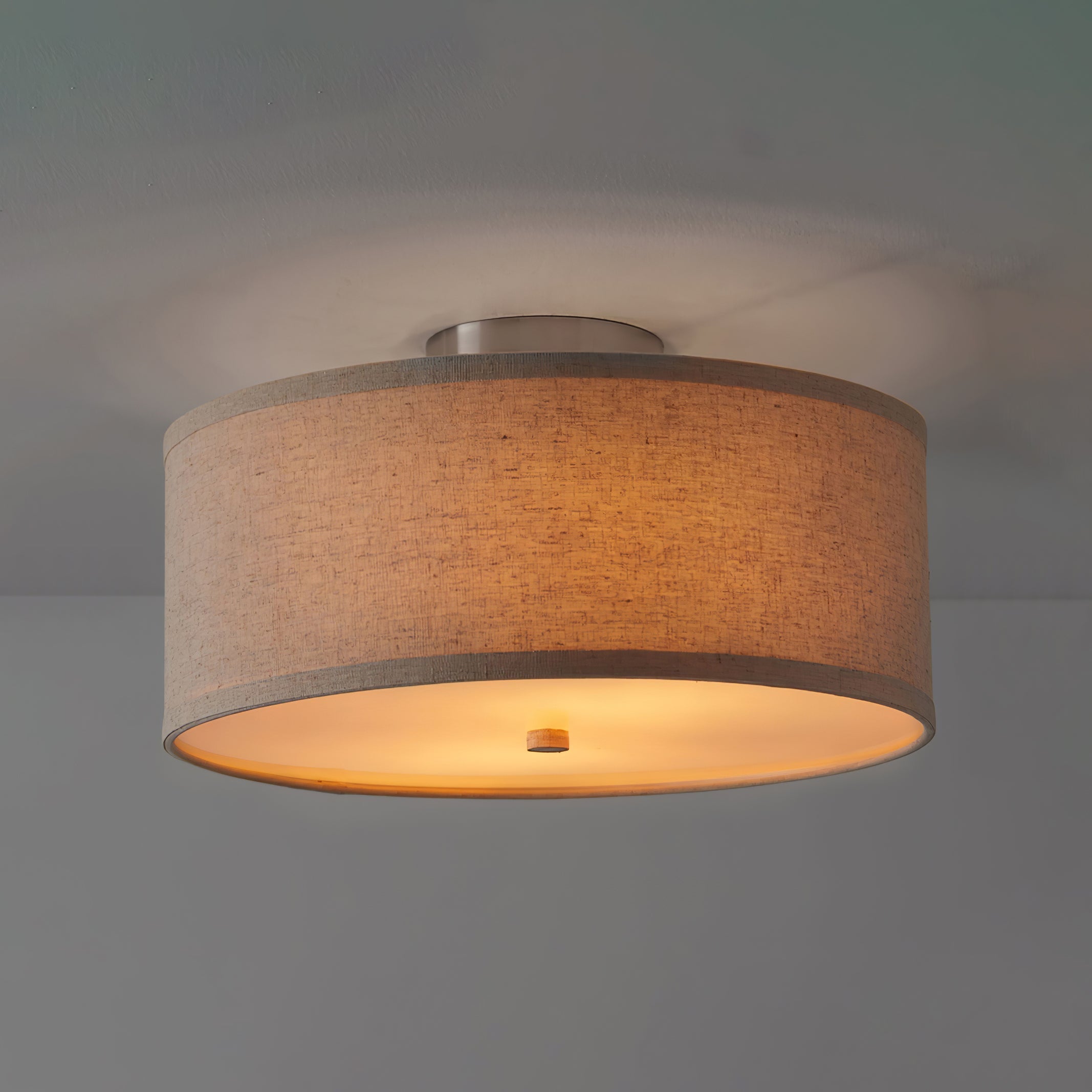 Lustra Ceiling Light Linen Shade Simple Elegant - Letslighting