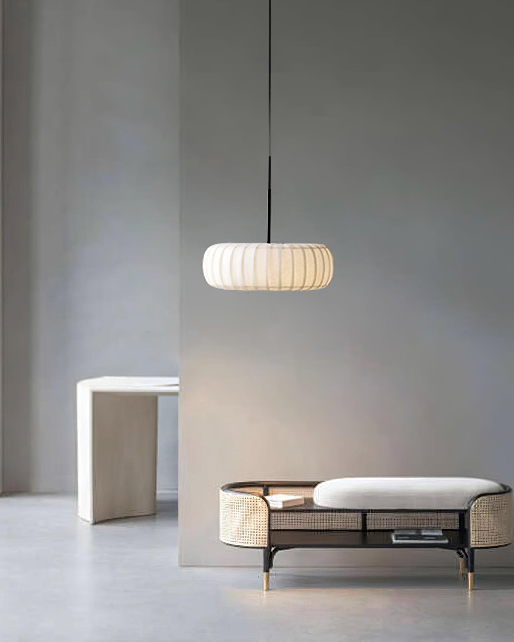 Kathy Pendant Lamp Fabric Layered Round - Letslighting
