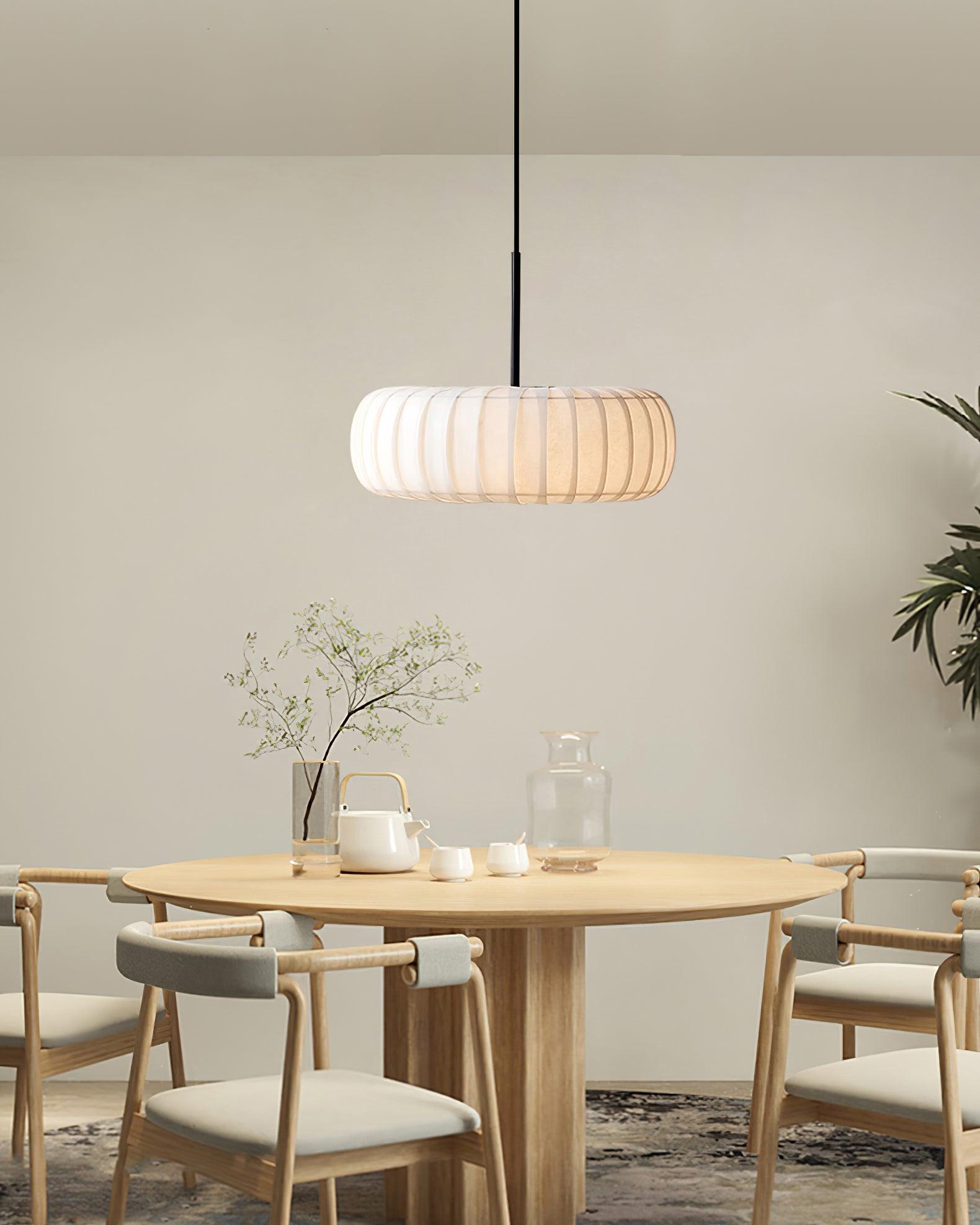 Kathy Pendant Lamp Fabric Layered Round - Letslighting