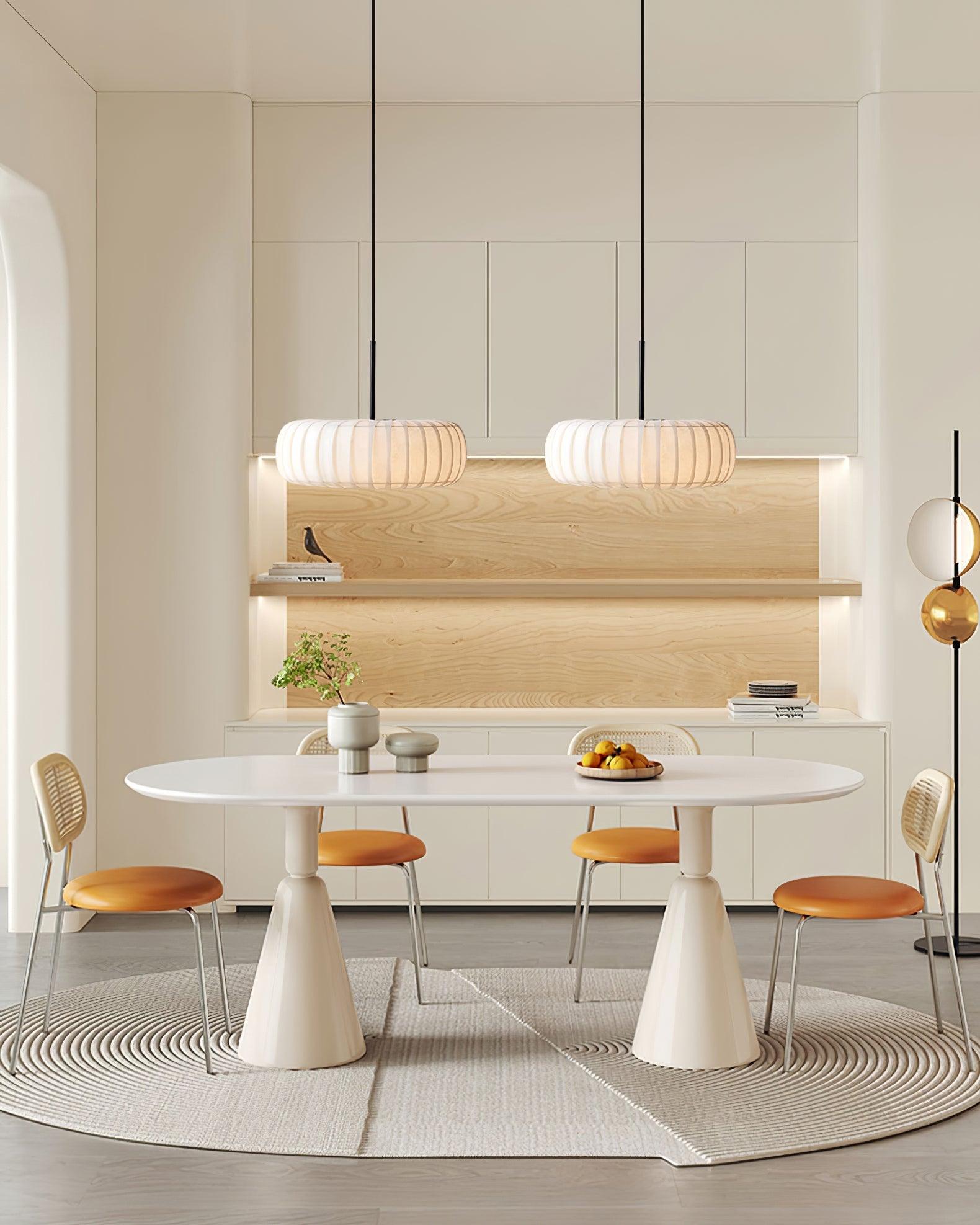 Kathy Pendant Lamp Fabric Layered Round - Letslighting