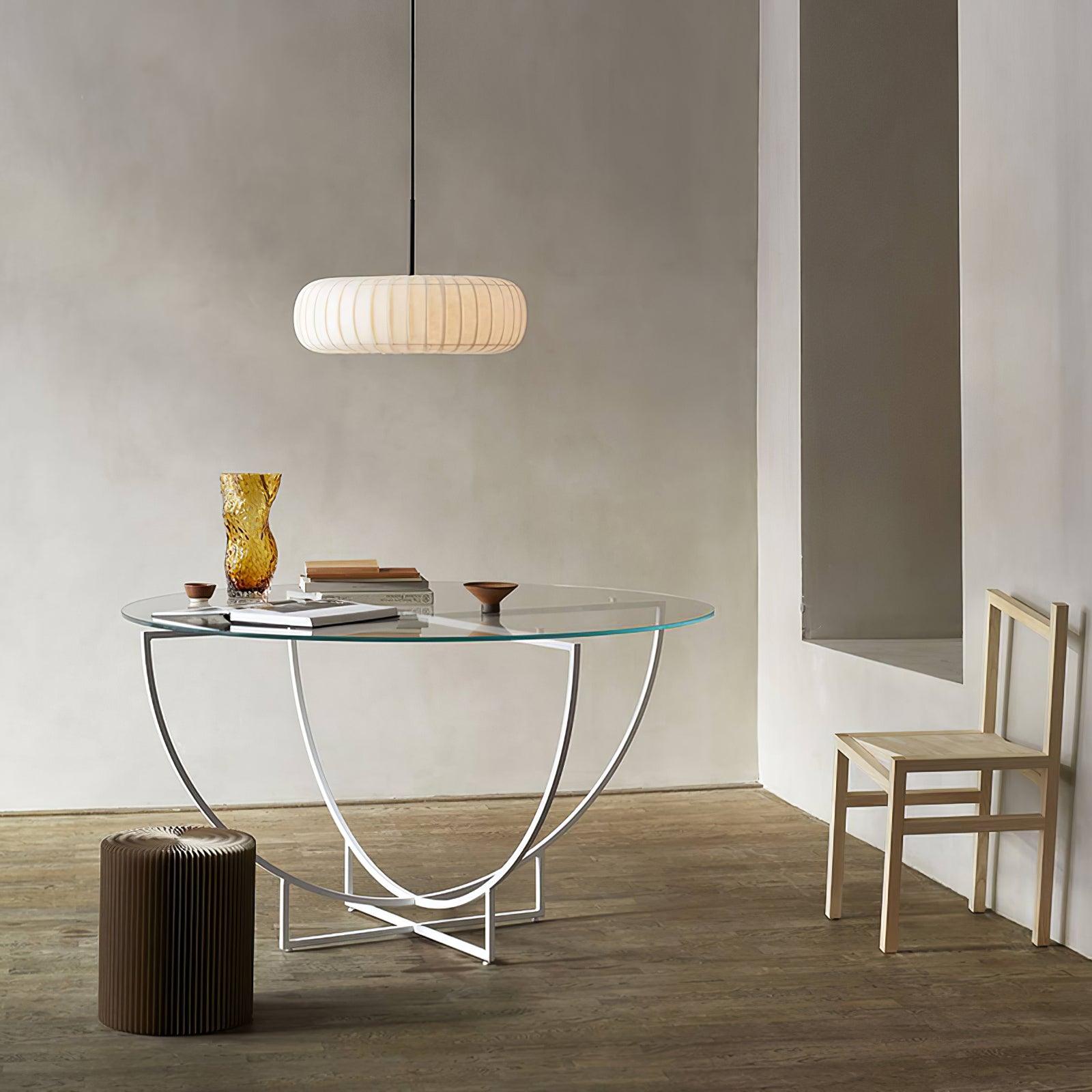 Kathy Pendant Lamp Fabric Layered Round - Letslighting