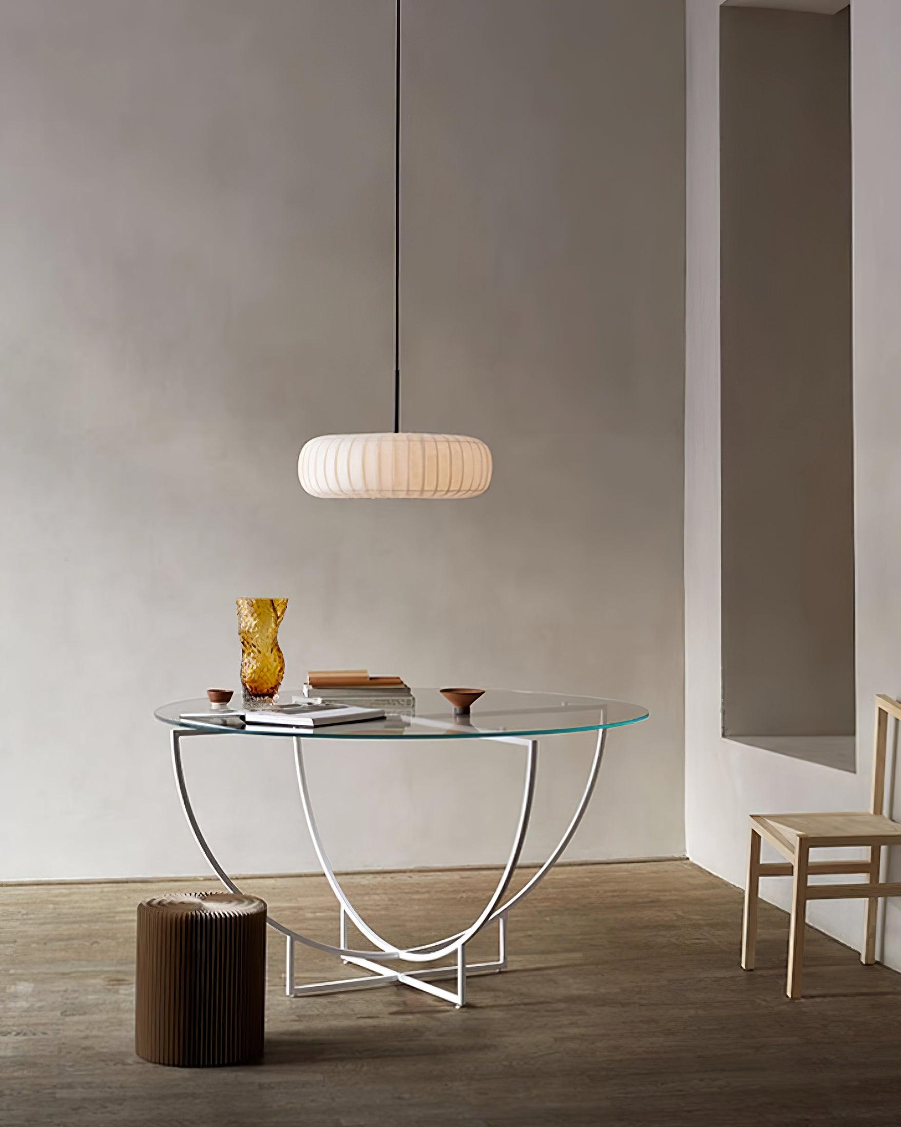 Kathy Pendant Lamp Fabric Layered Round - Letslighting
