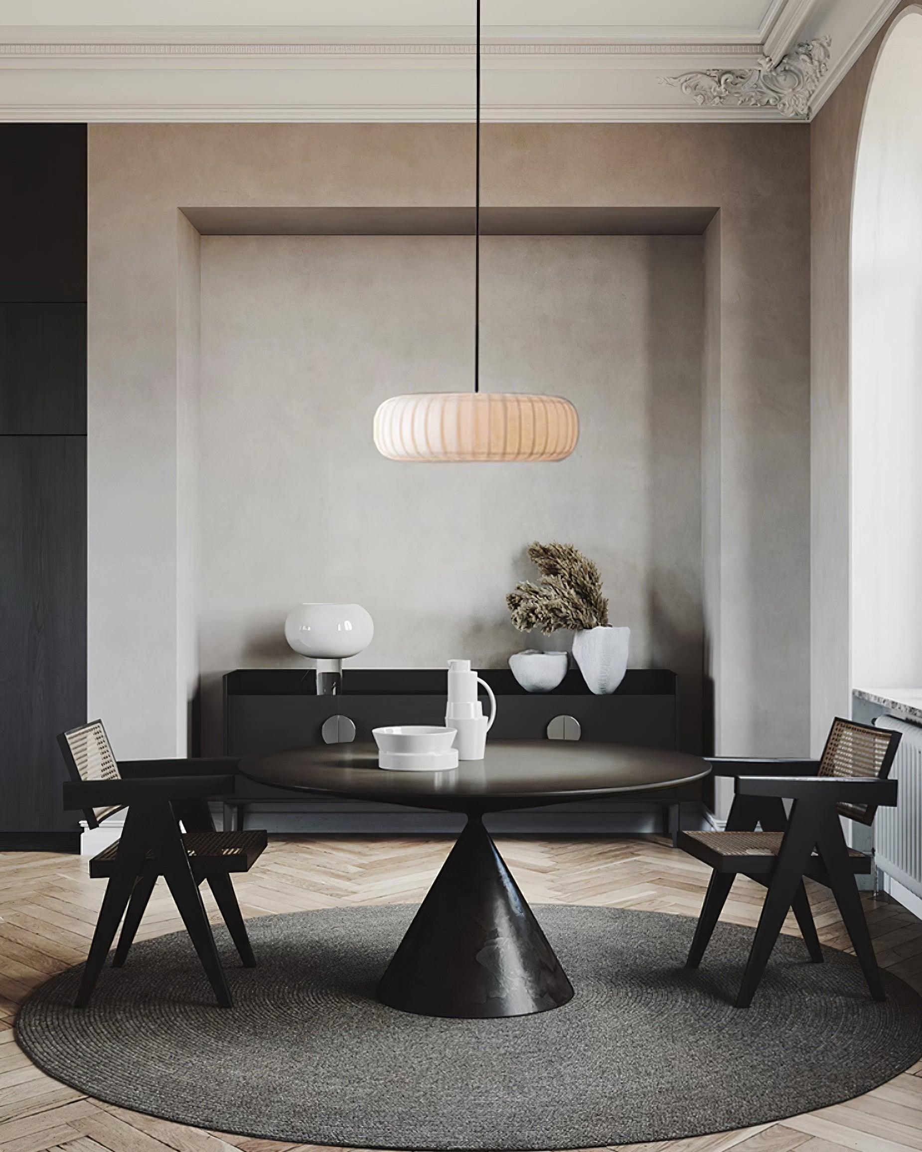 Kathy Pendant Lamp Fabric Layered Round - Letslighting
