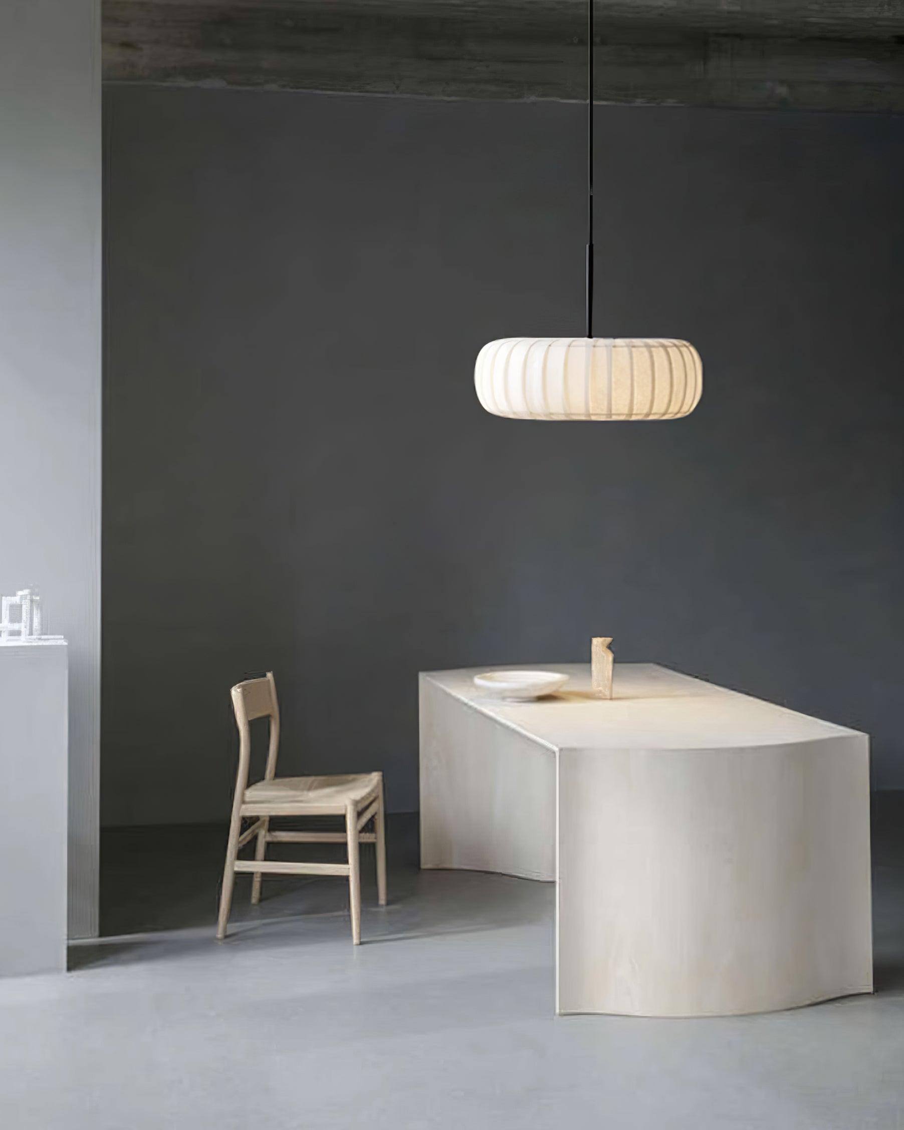 Kathy Pendant Lamp Fabric Layered Round - Letslighting