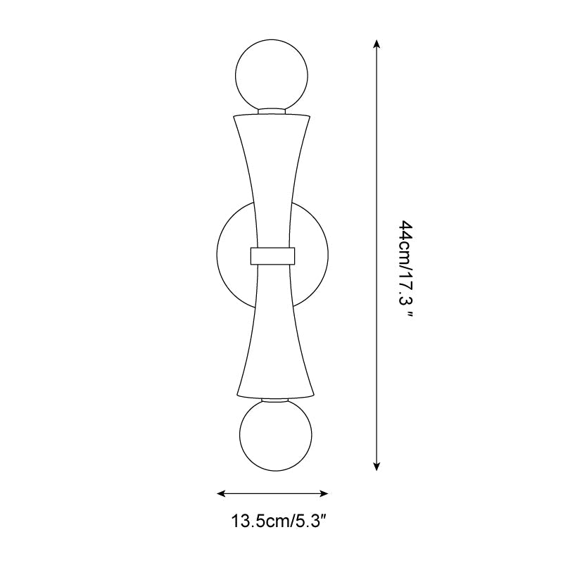 Katia Wall Lamp Travertine Hourglass - Letslighting