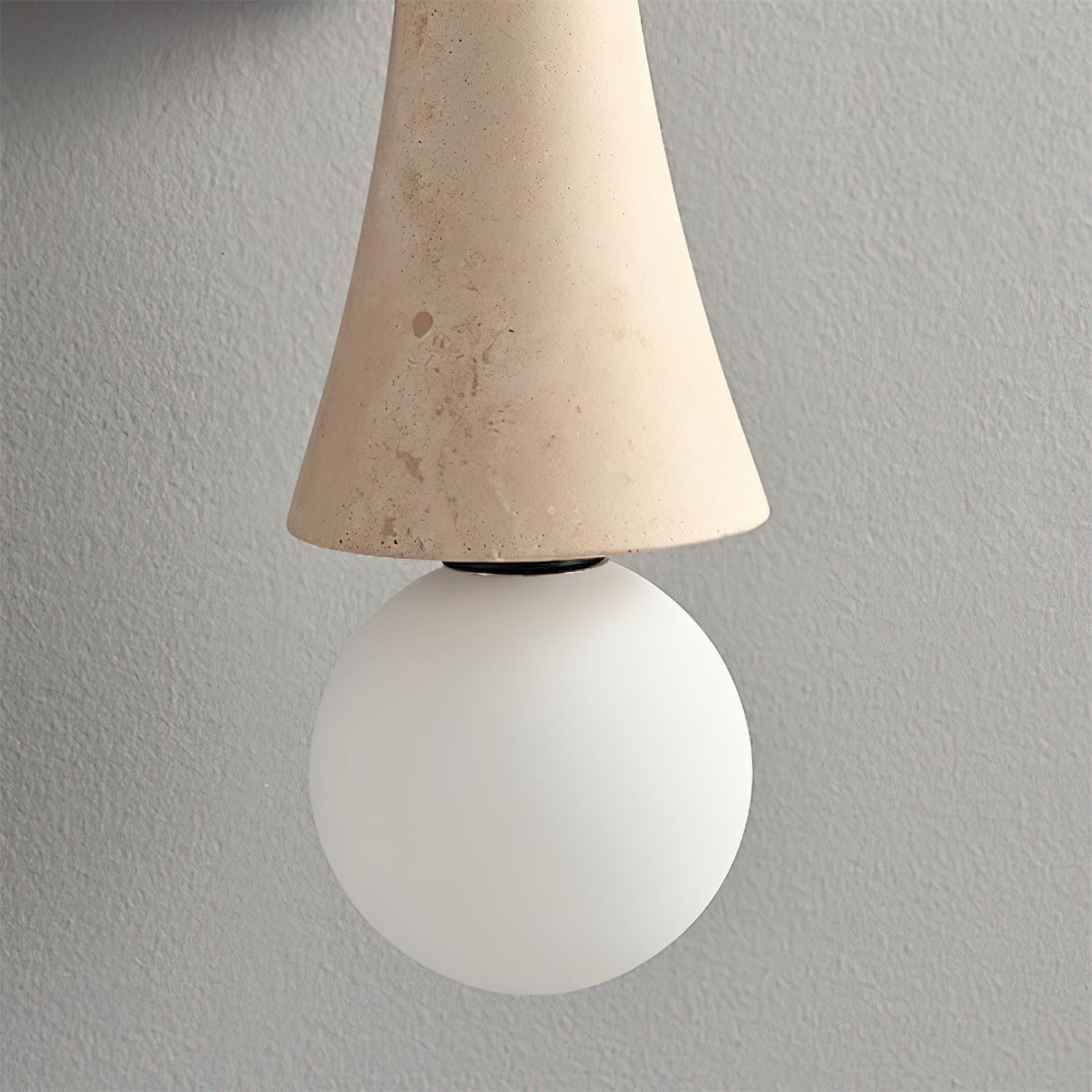 Katia Wall Lamp Travertine Hourglass - Letslighting