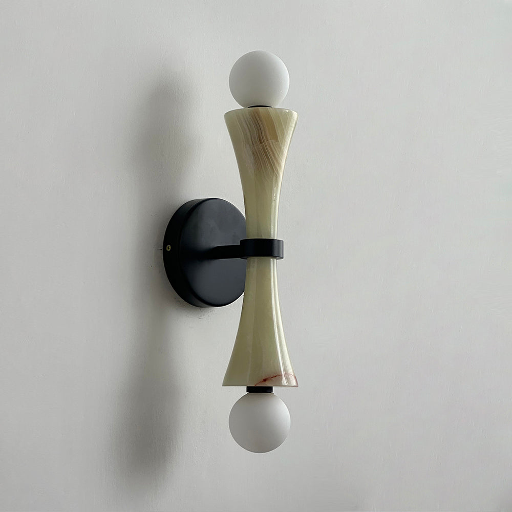 Katia Wall Lamp Travertine Hourglass - Letslighting
