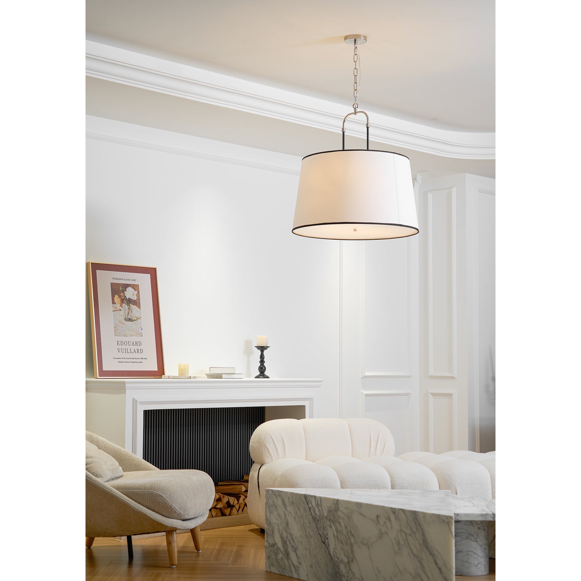 Aurzorora Vintage Industrial Brass Fabric Pendant Lamp - Letslighting