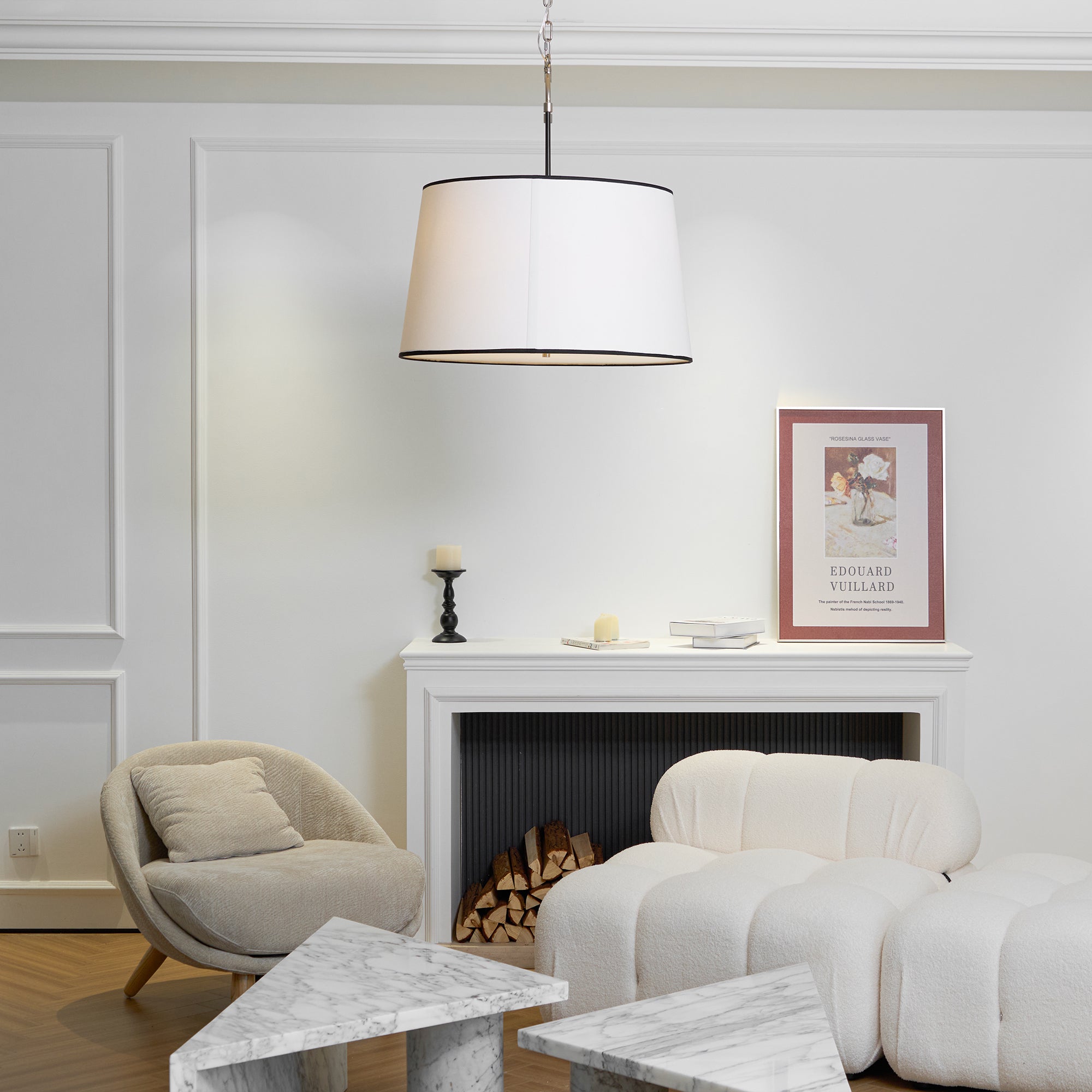 Aurzorora Vintage Industrial Brass Fabric Pendant Lamp - Letslighting